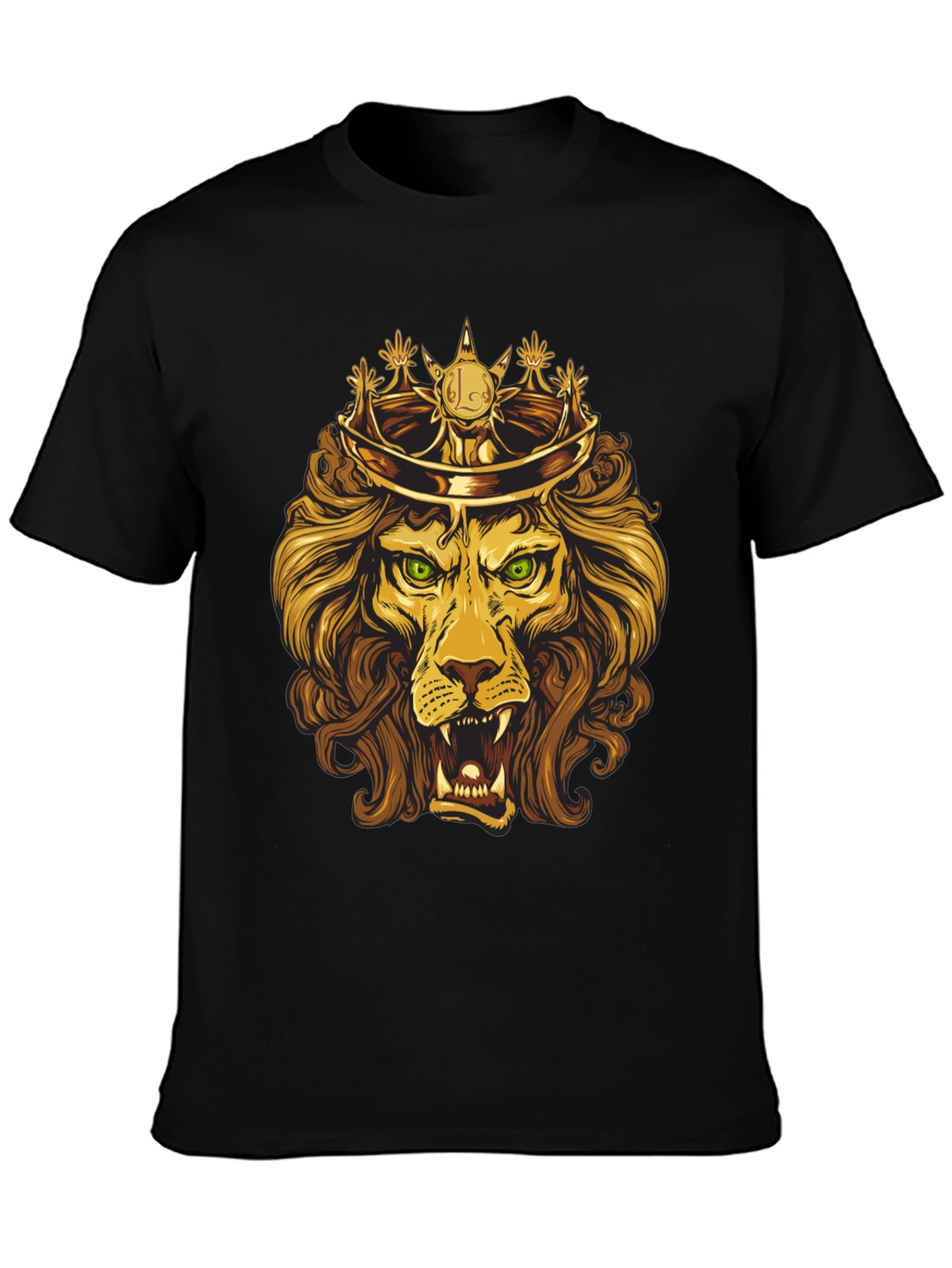 Black King Lion Graphic Tee - Regal Design view 3