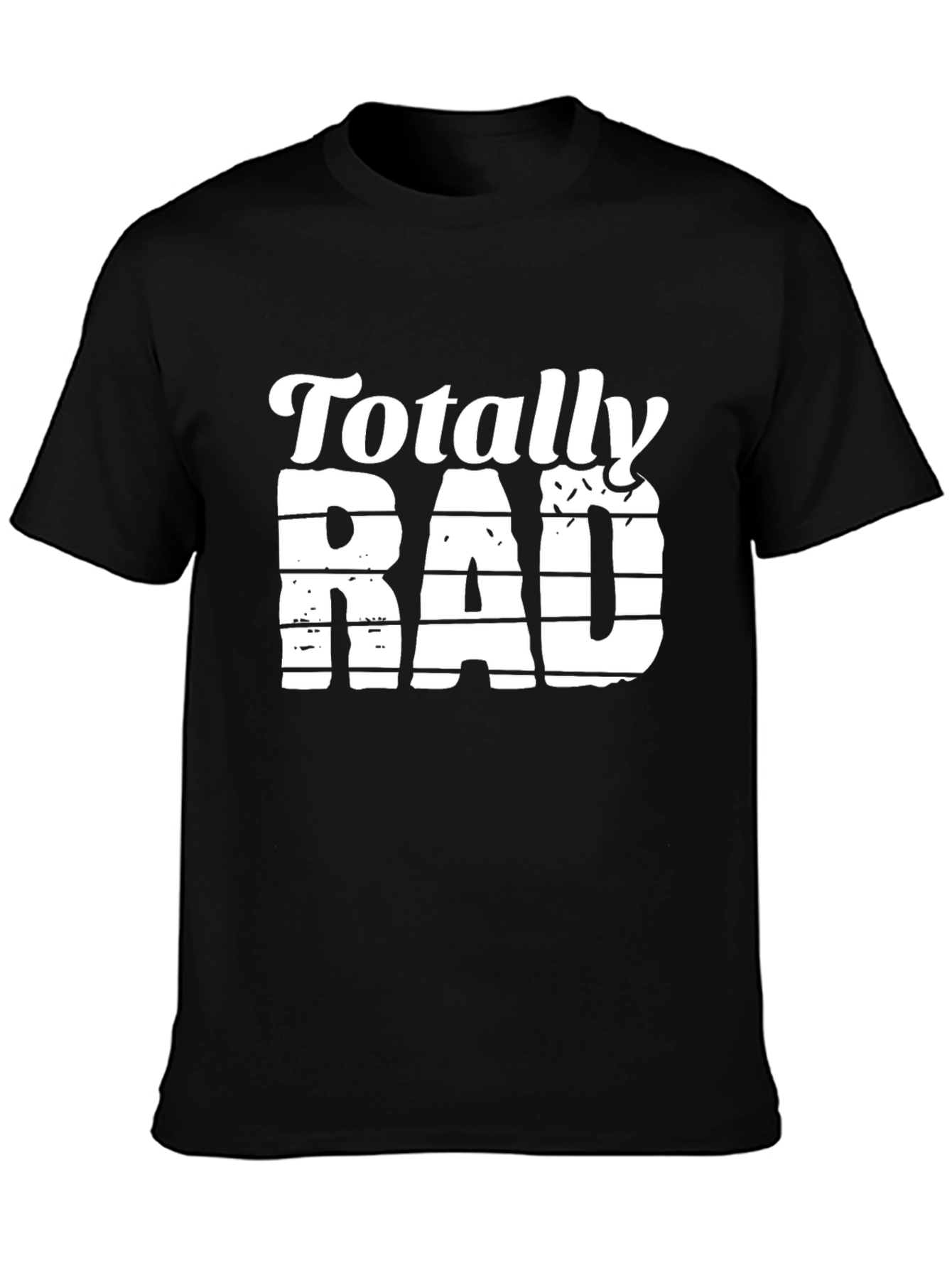 Black Totally Rad Retro Graphic T-Shirt view 3