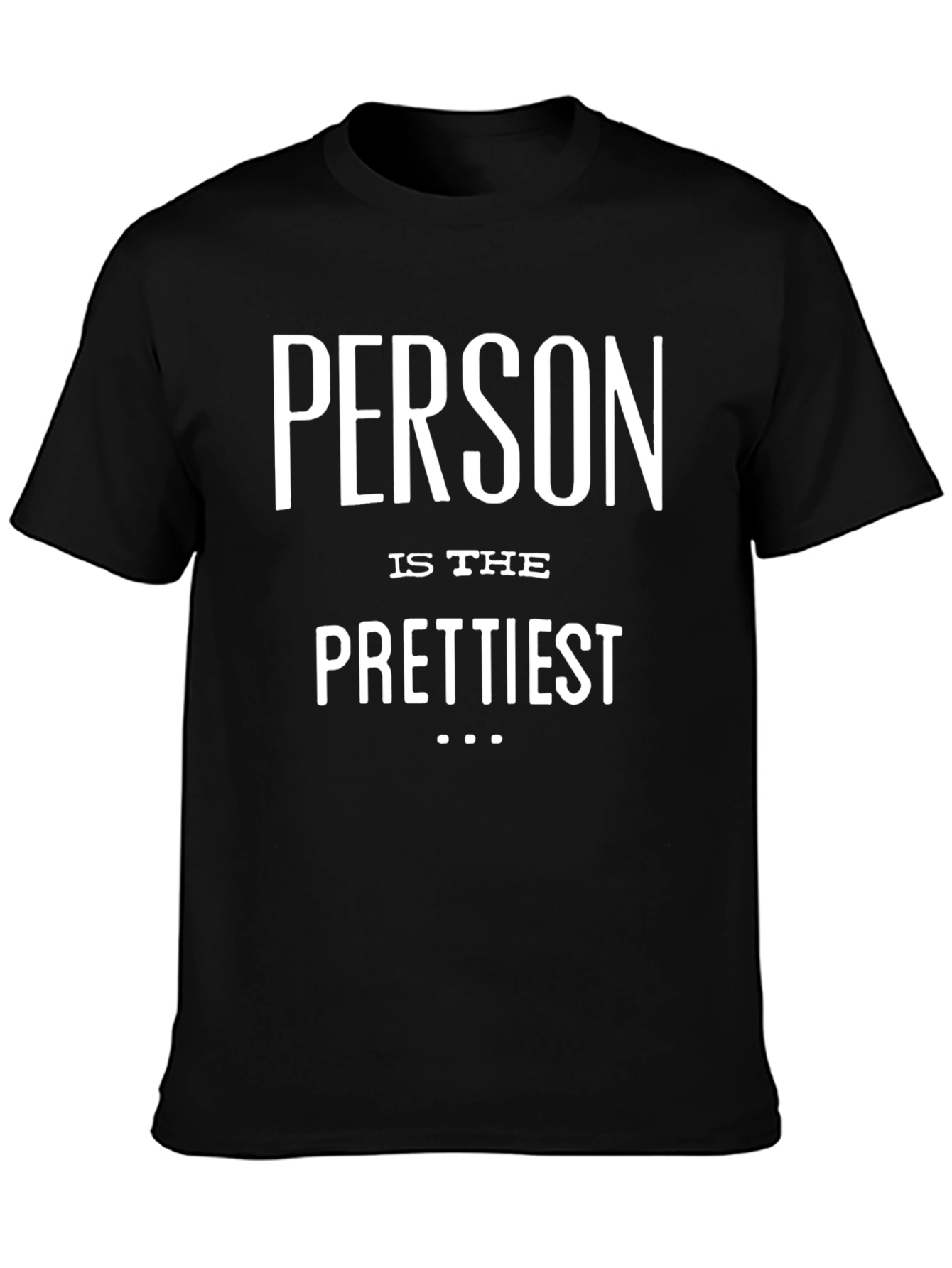 Black Person Is The Prettiest Tee - Black Cotton T-Shirt view 3