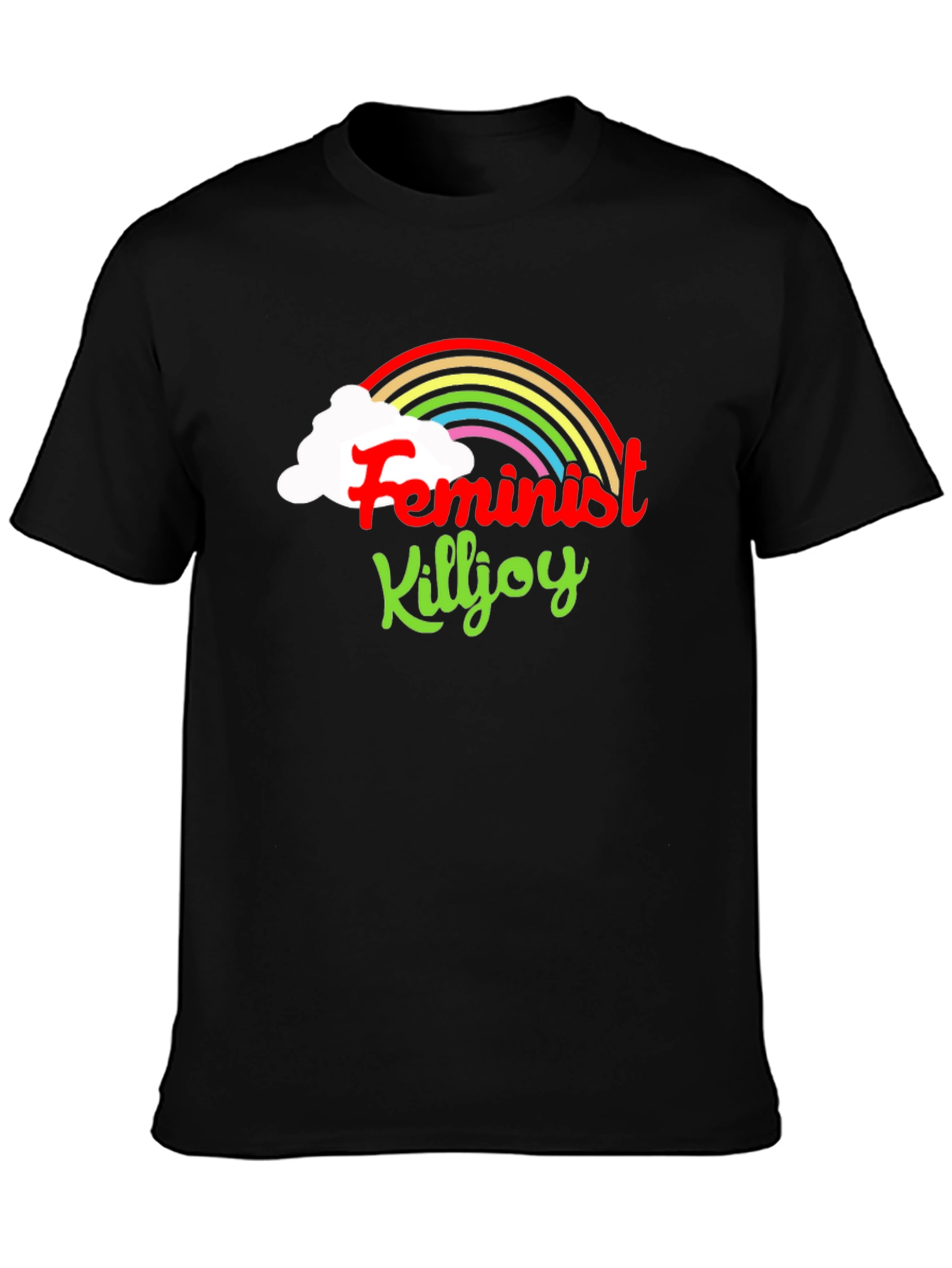 Black Feminist Killjoy Graphic Tee - Rainbow Design view 3