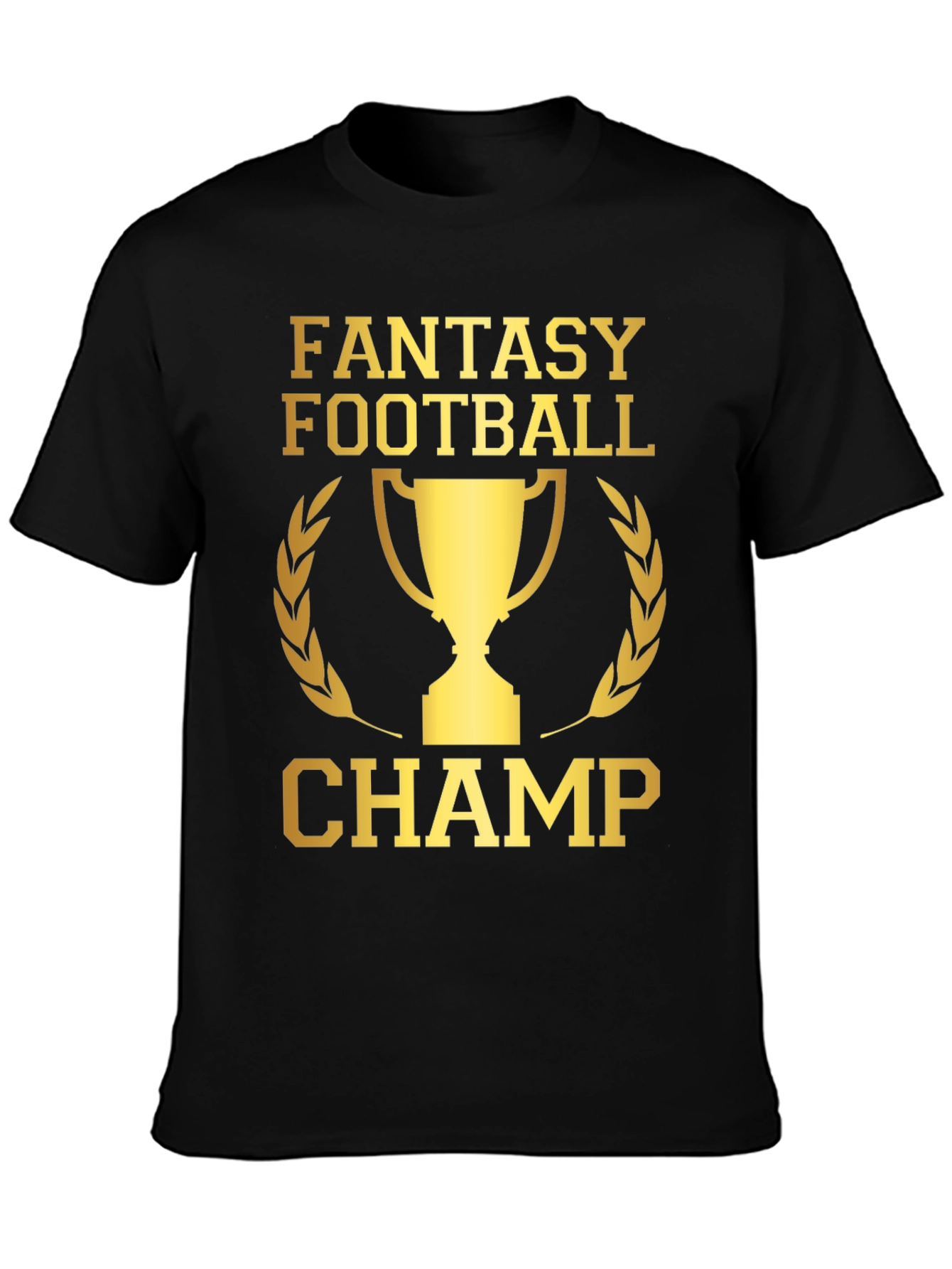 Black Fantasy Football Champ T-Shirt view 3