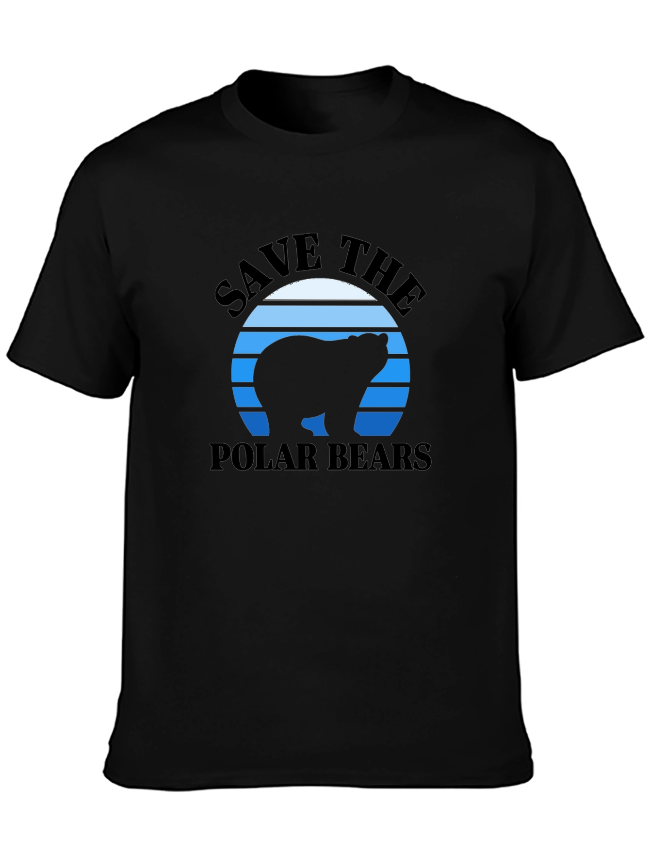 Black Save The Polar Bears Graphic Tee view 3