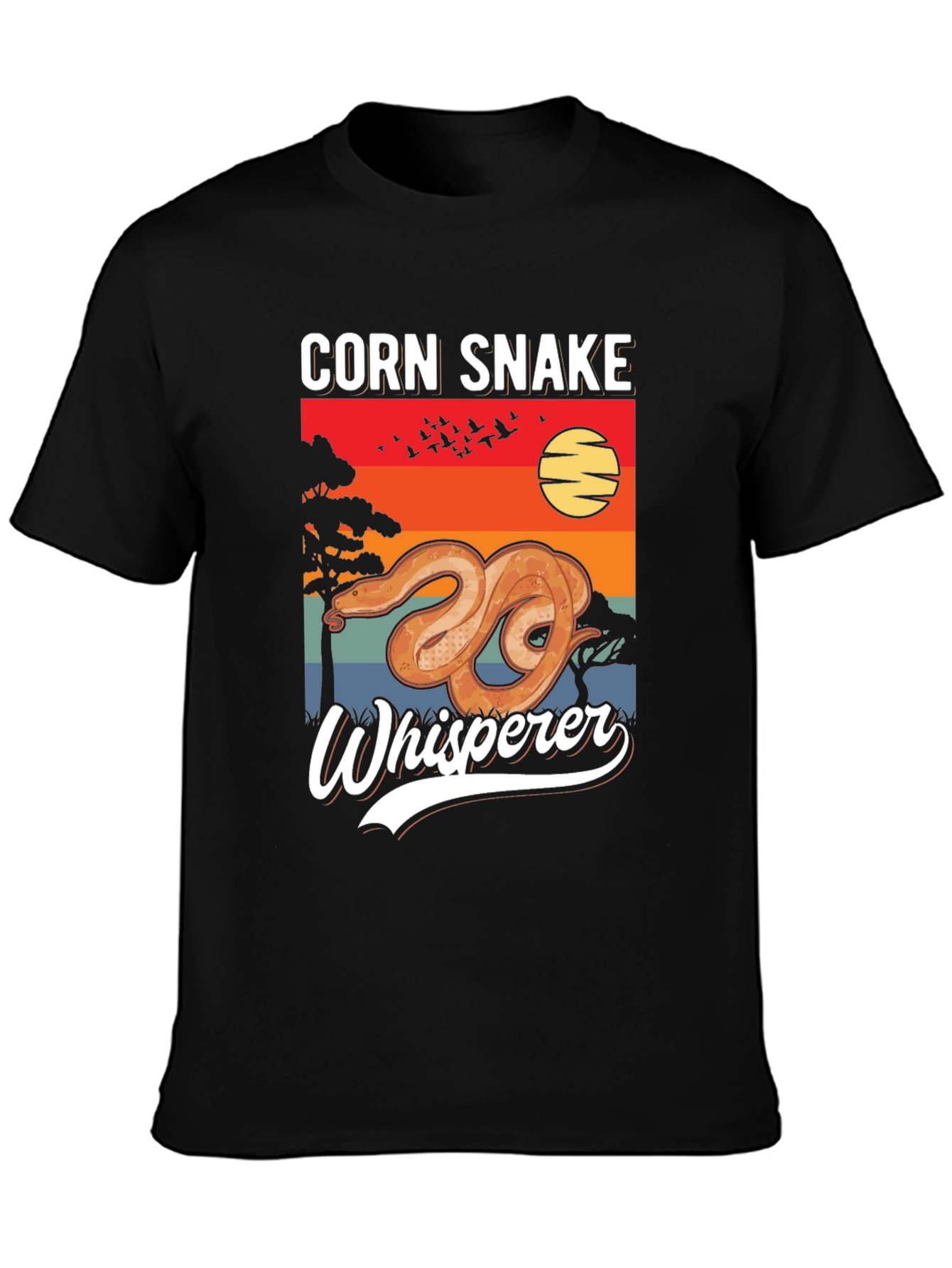 Black Corn Snake Whisperer Black T-Shirt view 3