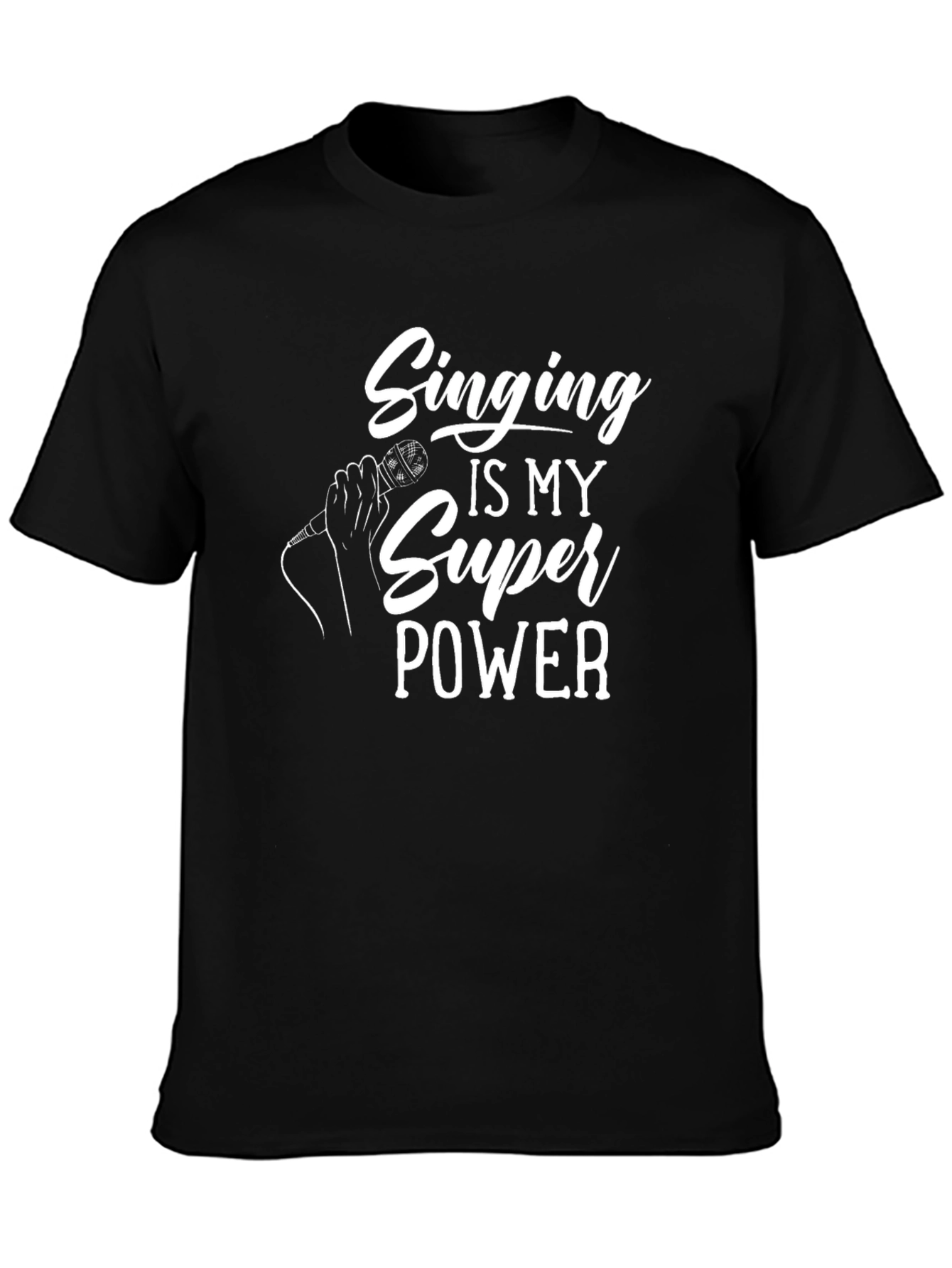 Black Singing is My Super Power Black Graphic Tee view 3