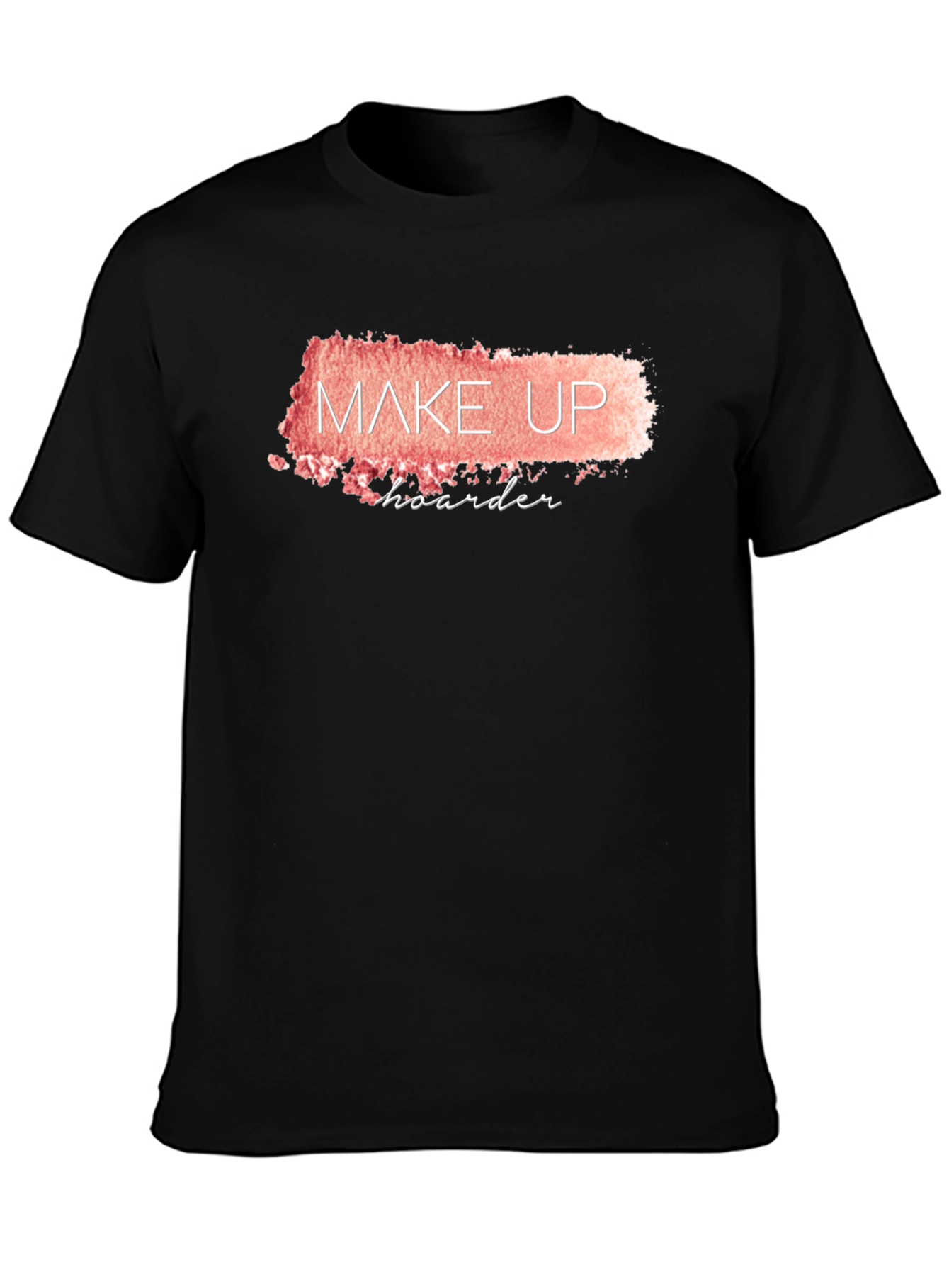Black Makeup Hoarder T-Shirt - Black Crew Neck view 3