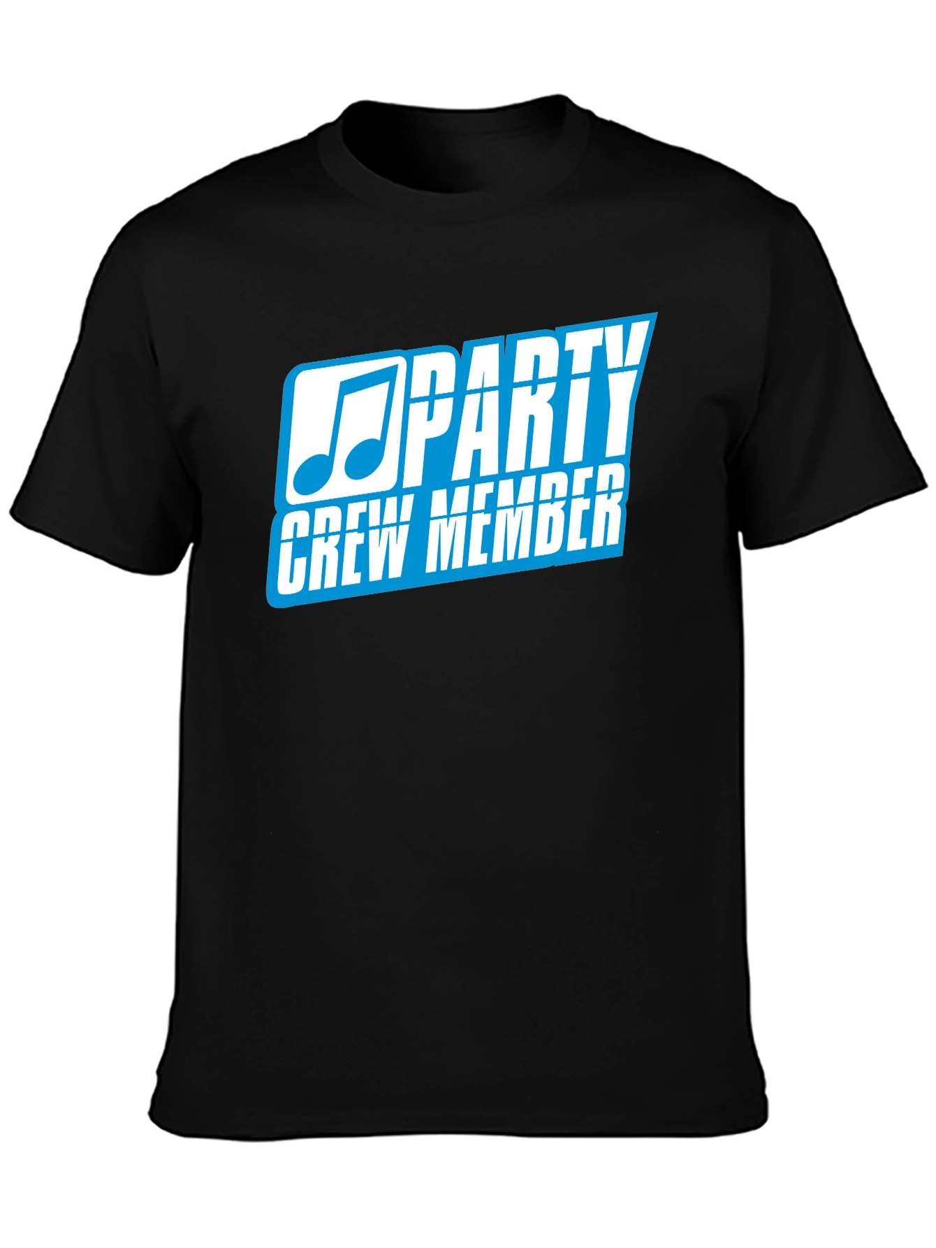 Black Party Crew Member Black T-Shirt view 3