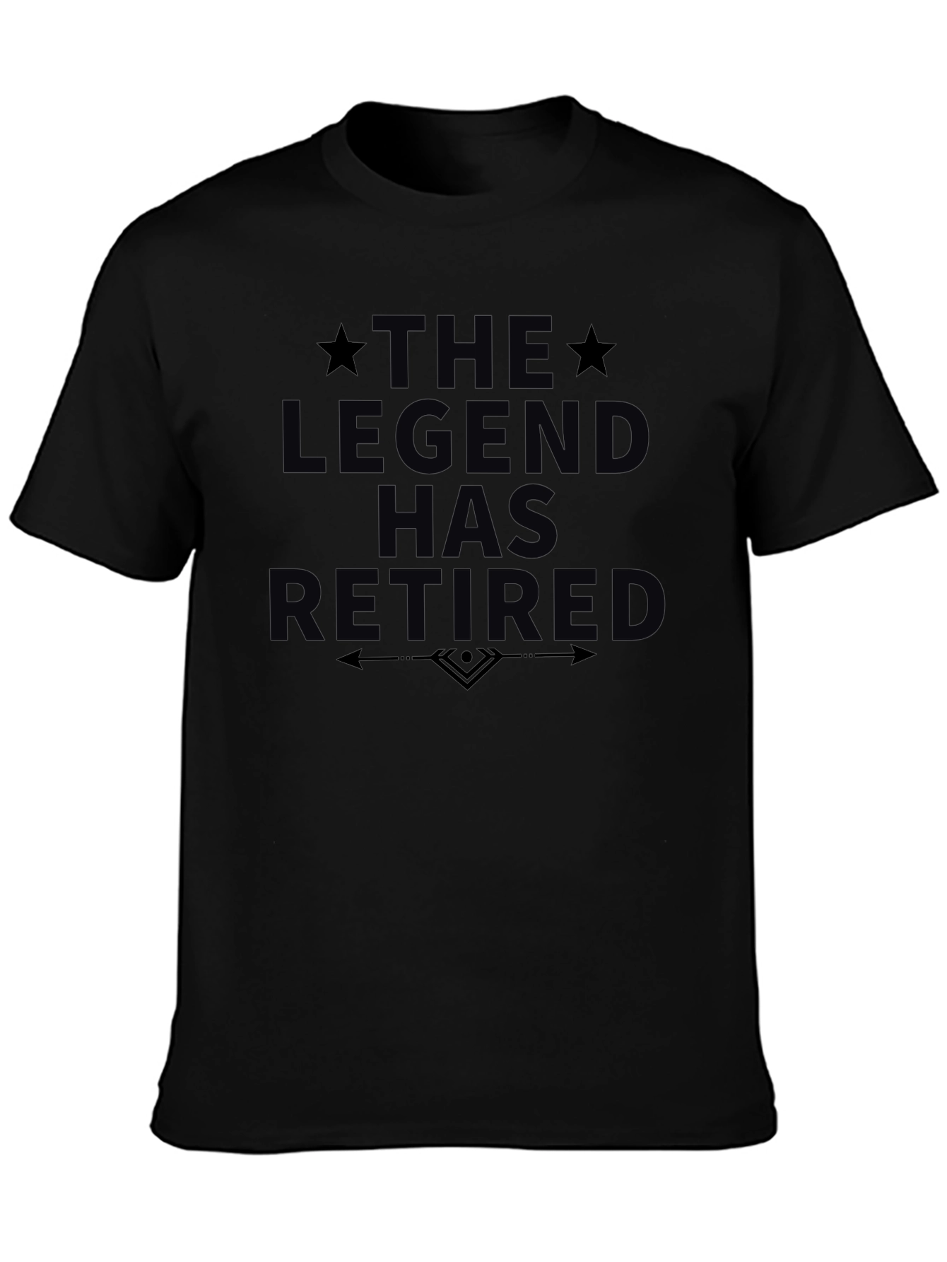 Black The Legend Has Retired Graphic Tee - Black view 3