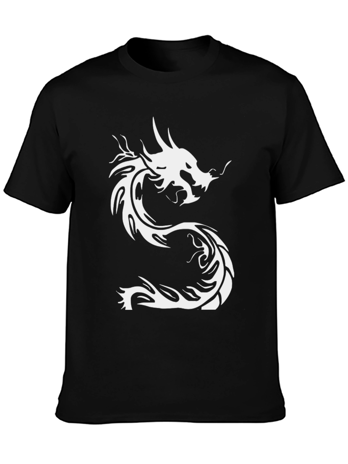 Black Dragon Graphic Black Tee - Stylish Men's Shirt view 3