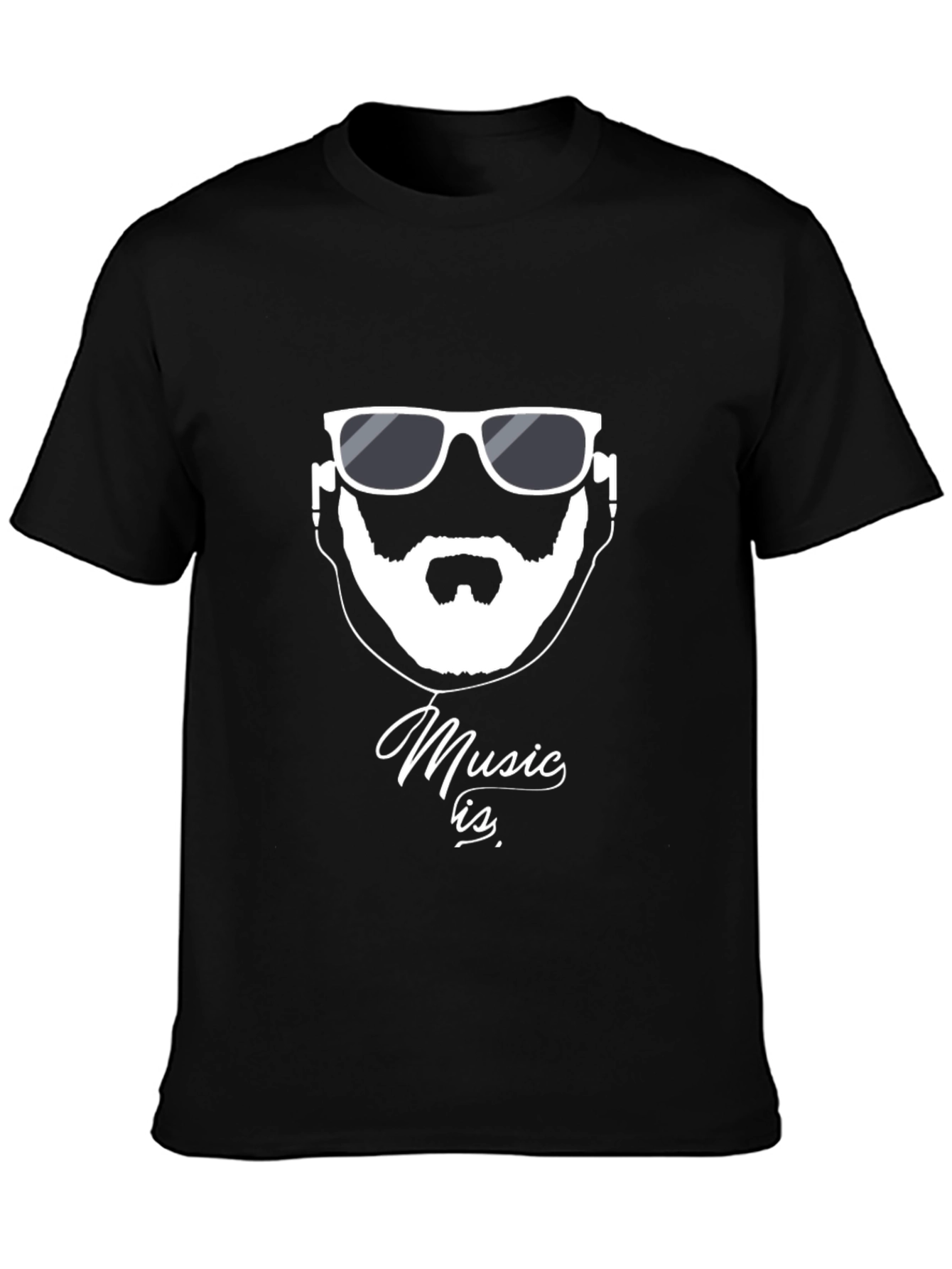 Black Music Is T-Shirt - Cool Graphic Tee for Music Lovers view 3