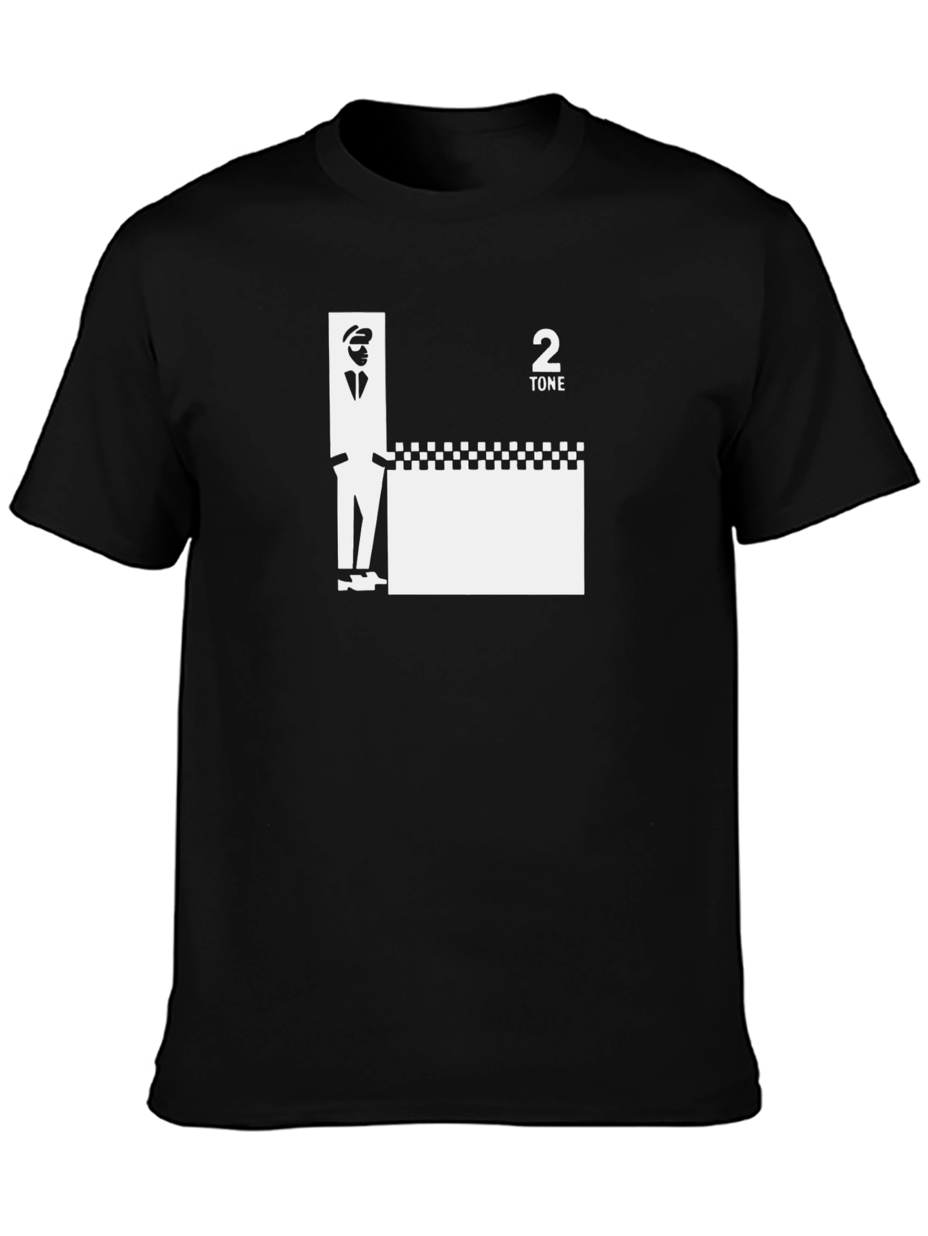 Black 2 Tone Ska Black T-Shirt view 3