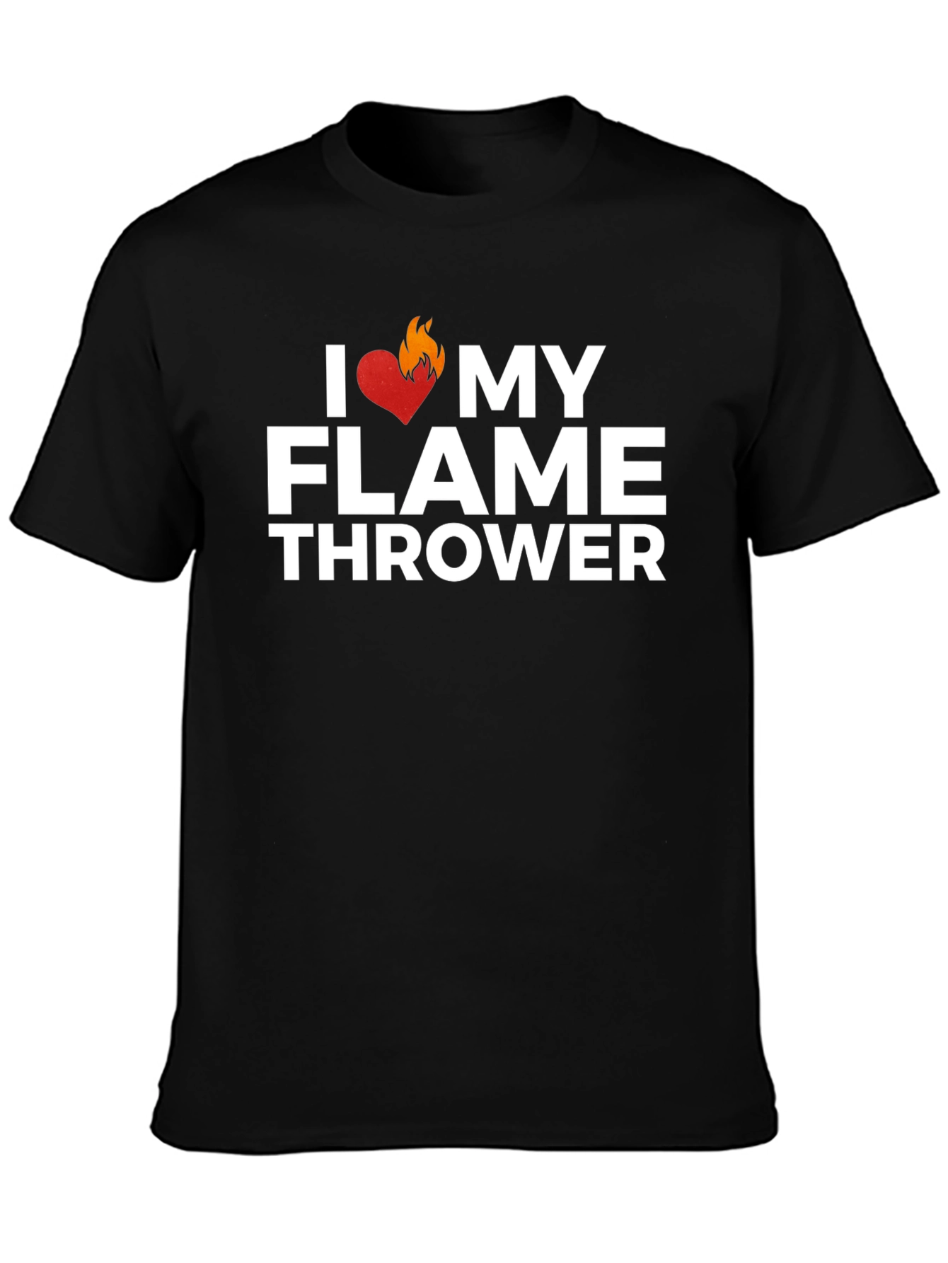 Black I Heart My Flamethrower Graphic Tee view 3