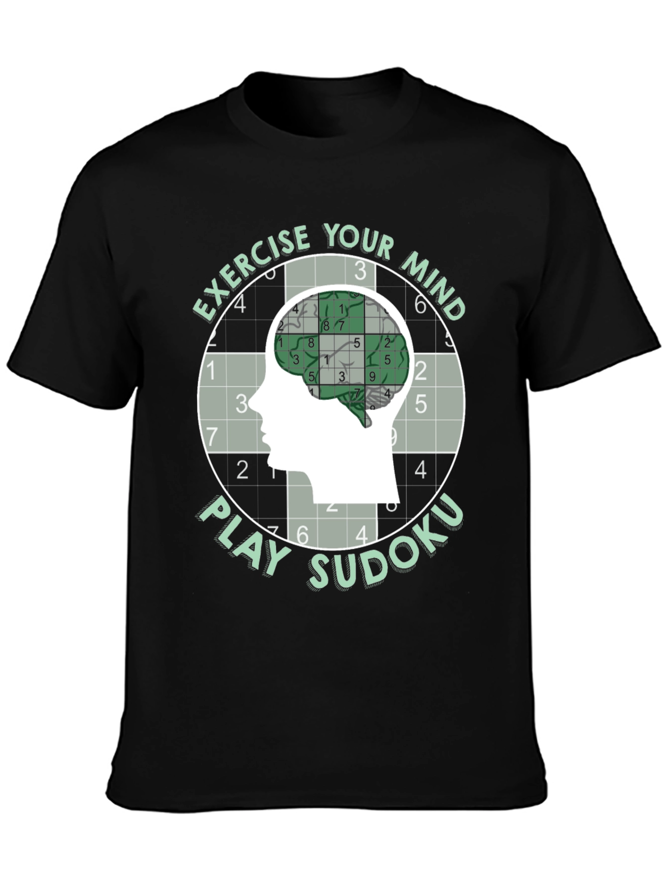 Exercise Your Mind Play Sudoku T-Shirt - 3