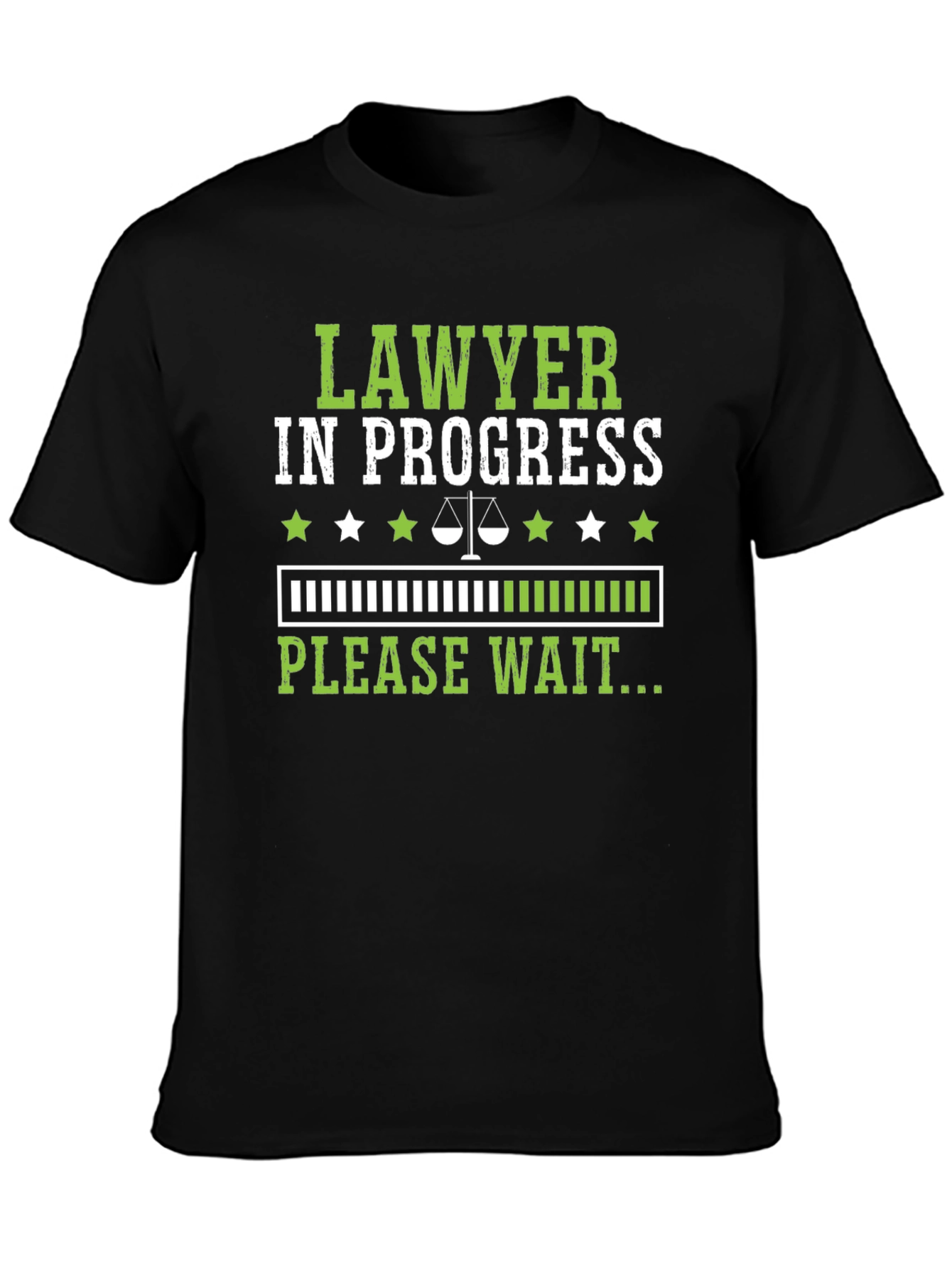 Black Lawyer in Progress Funny T-Shirt view 3