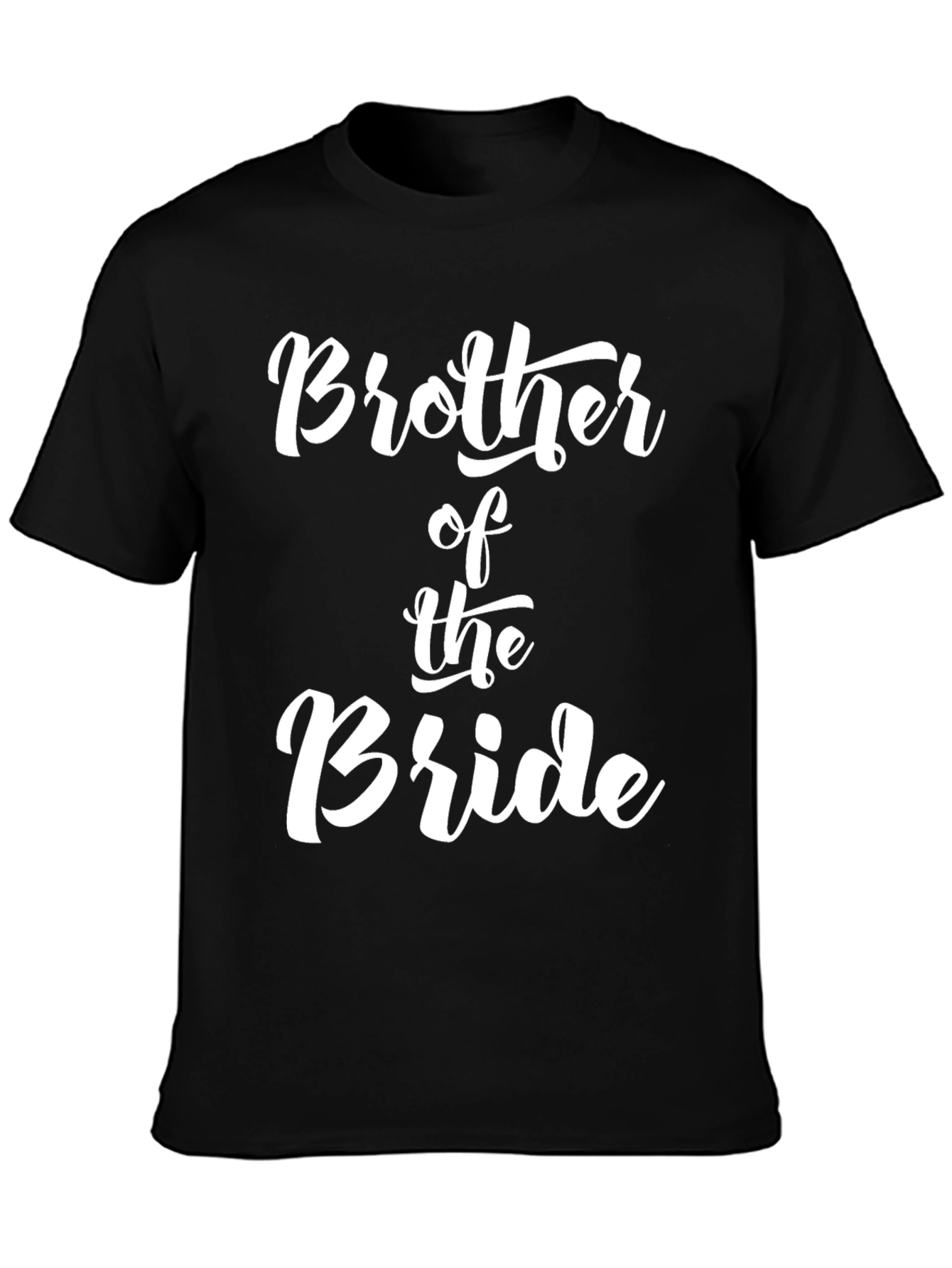 Black Brother of the Bride Wedding T-Shirt view 3