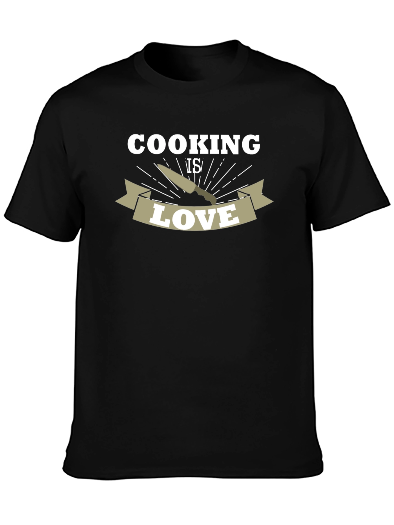 Black Cooking is Love Black T-Shirt view 3