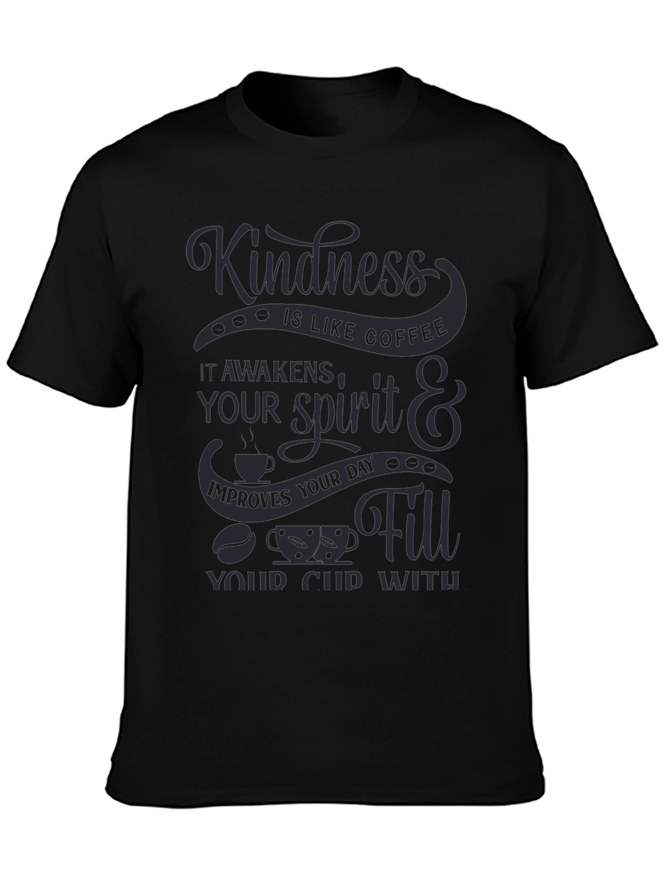 Black Kindness is Like Coffee Graphic Tee view 3