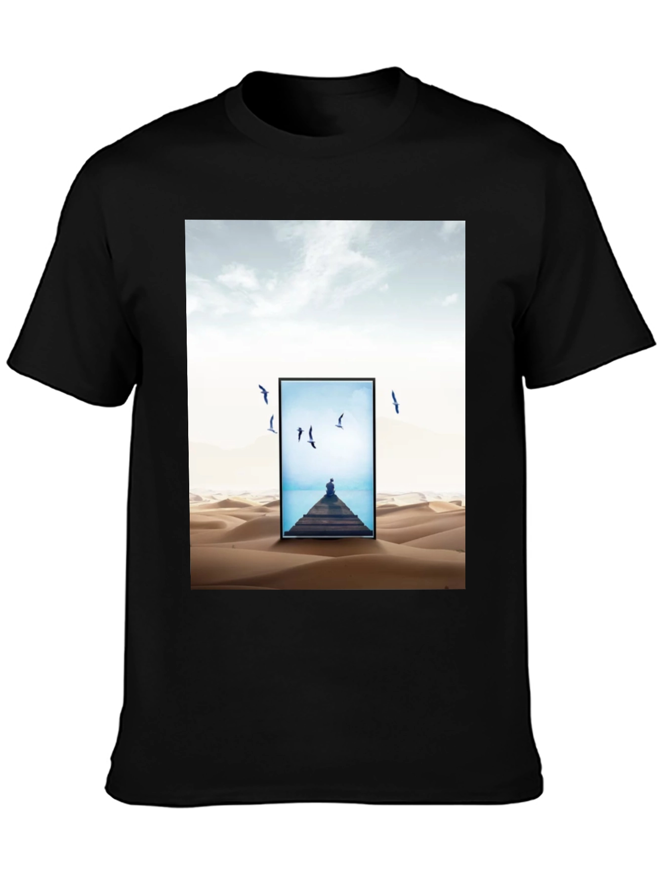Black Desert Dreamscape Graphic Tee - Black Cotton Blend view 3