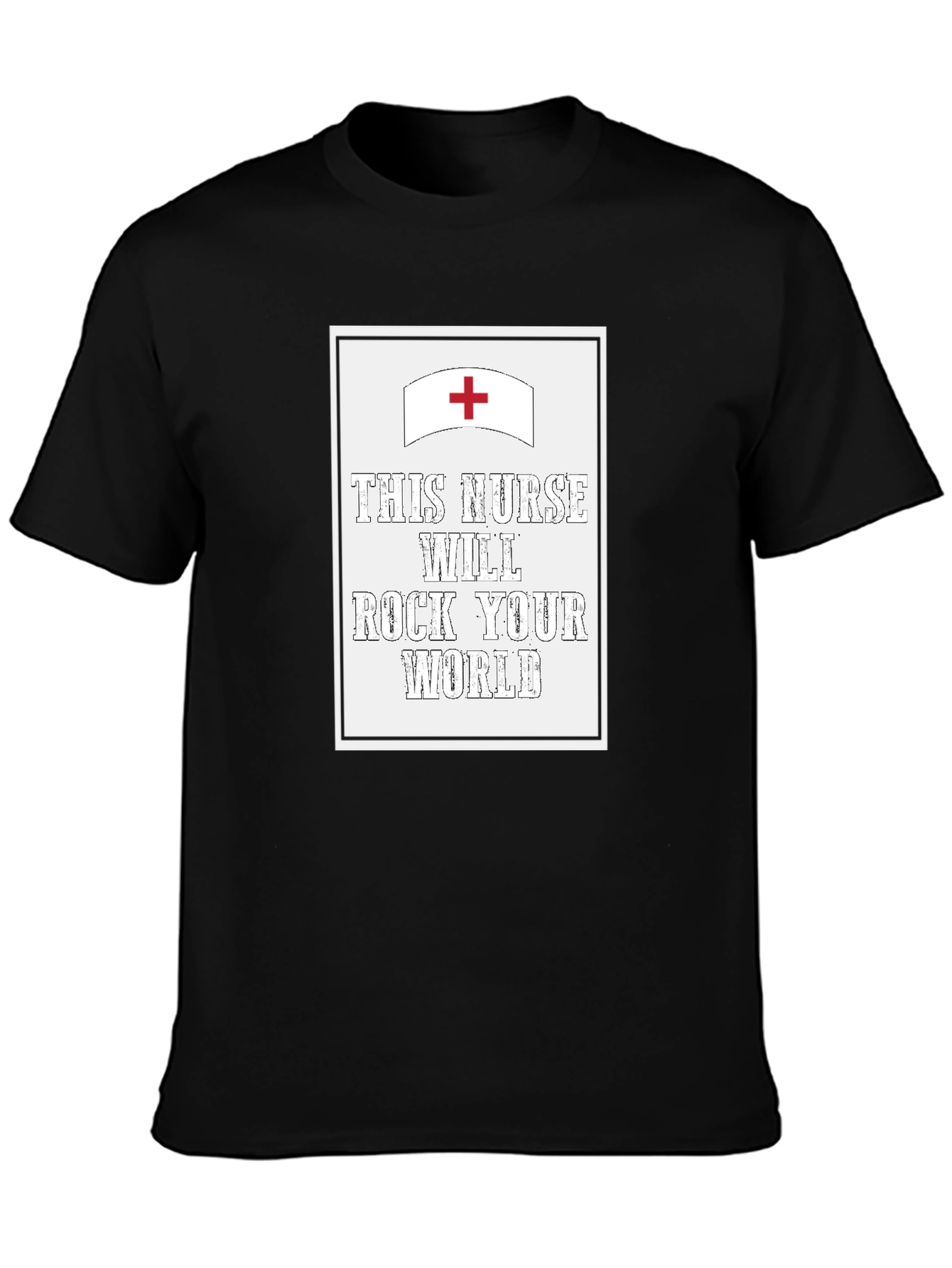 Black This Nurse Will Rock Your World T-Shirt view 3