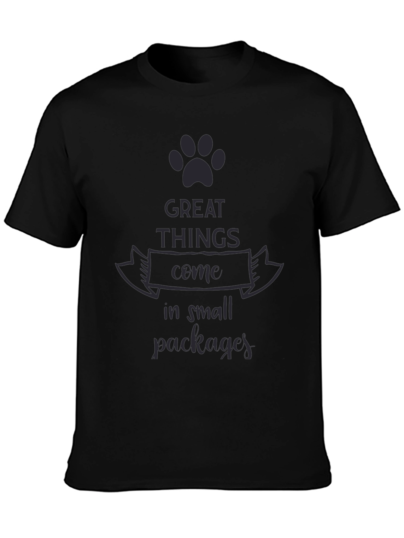 Black Great Things in Small Packages T-Shirt view 3