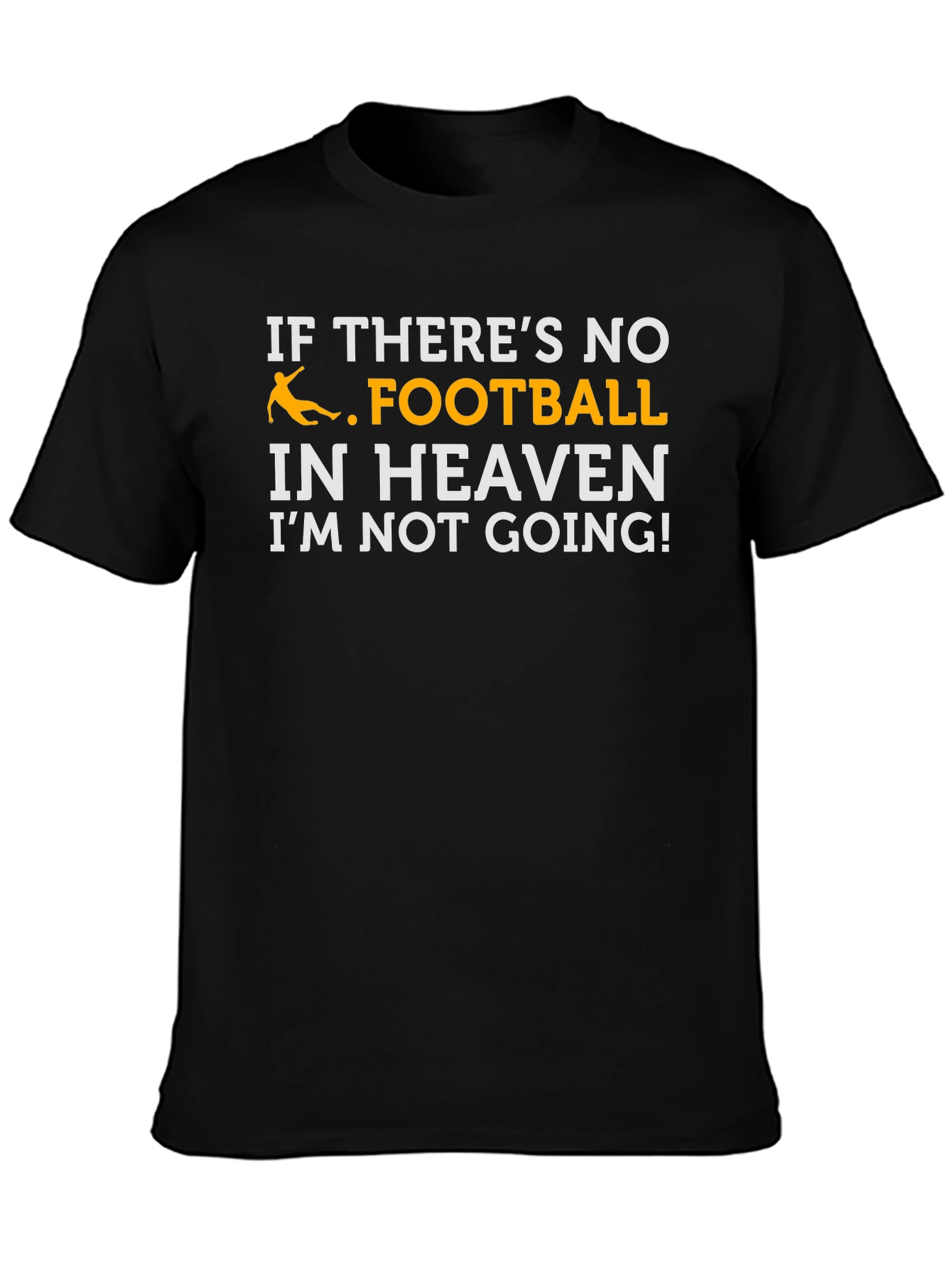 Black Football Heaven T-Shirt view 3
