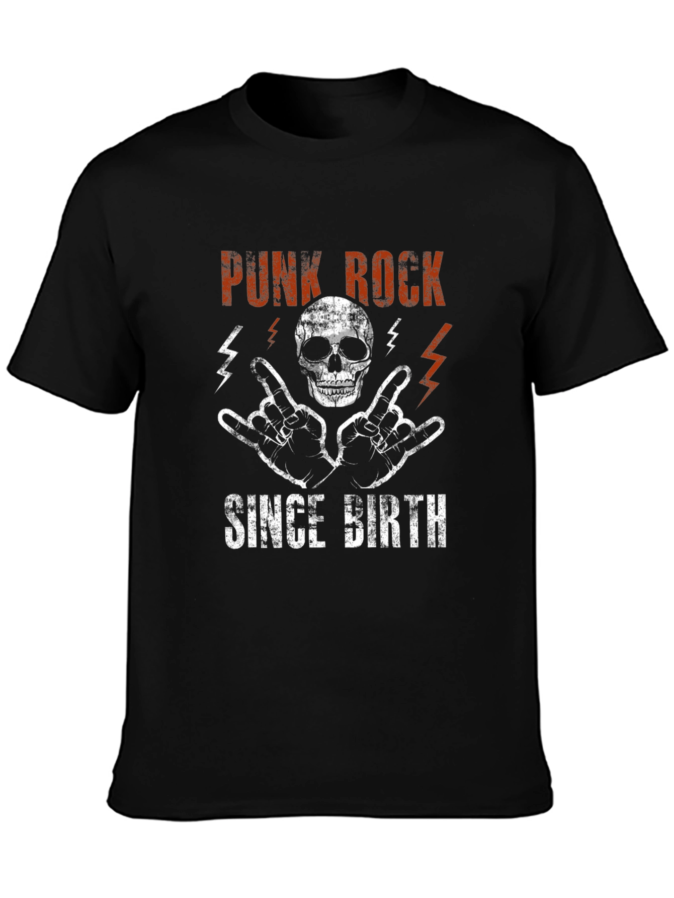 Black Punk Rock Since Birth Black T-Shirt view 3