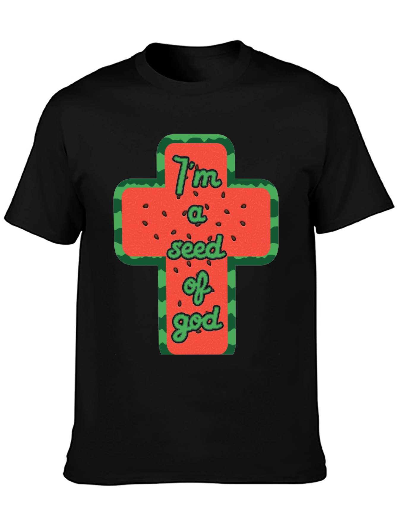 Black I'm a Seed of God Graphic T-Shirt view 3