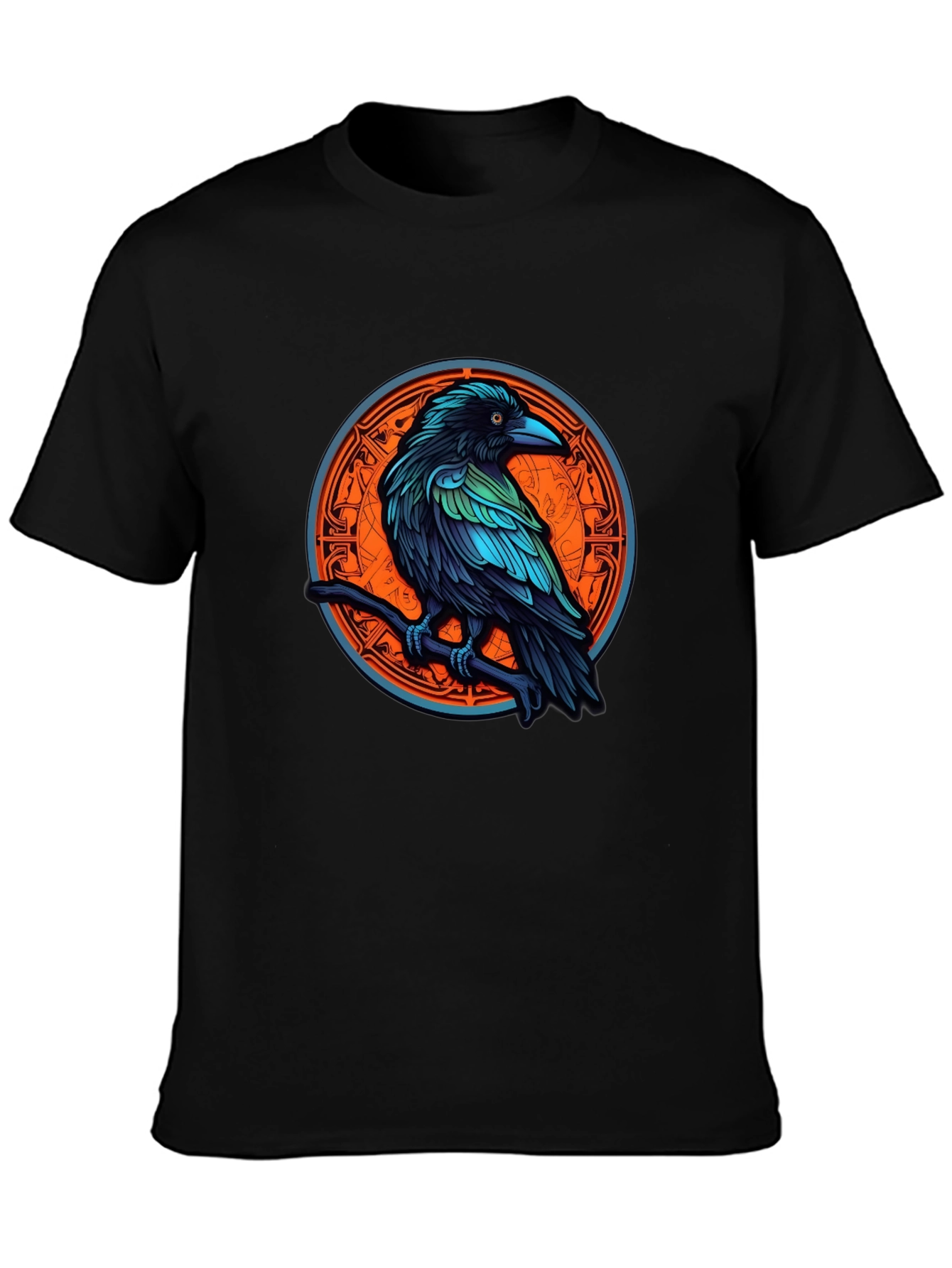 Black Raven Graphic Tee - Mystic Bird T-Shirt view 3