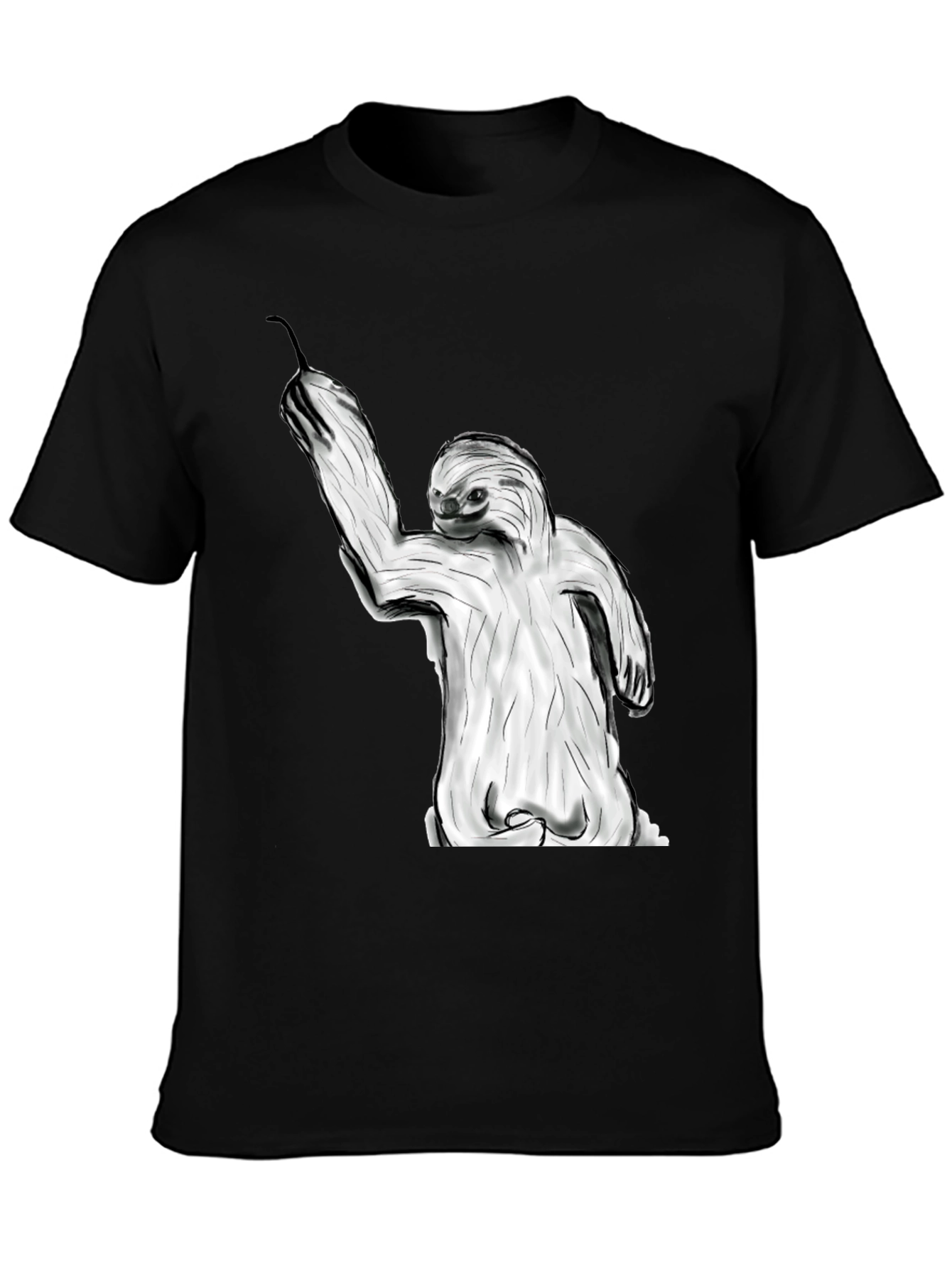 Black Sloth Graphic Tee - Relaxed Style view 3