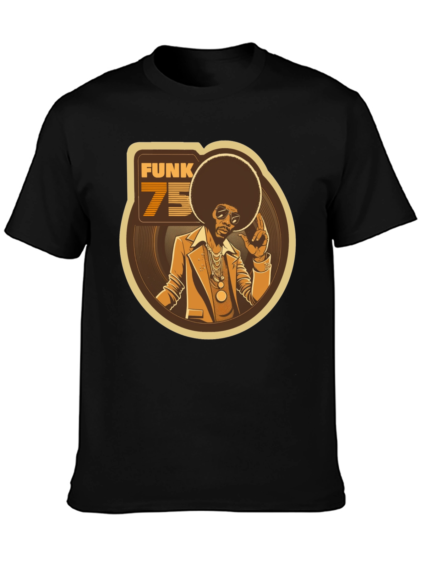 Black Funk 75 Graphic Tee - Retro Style view 3