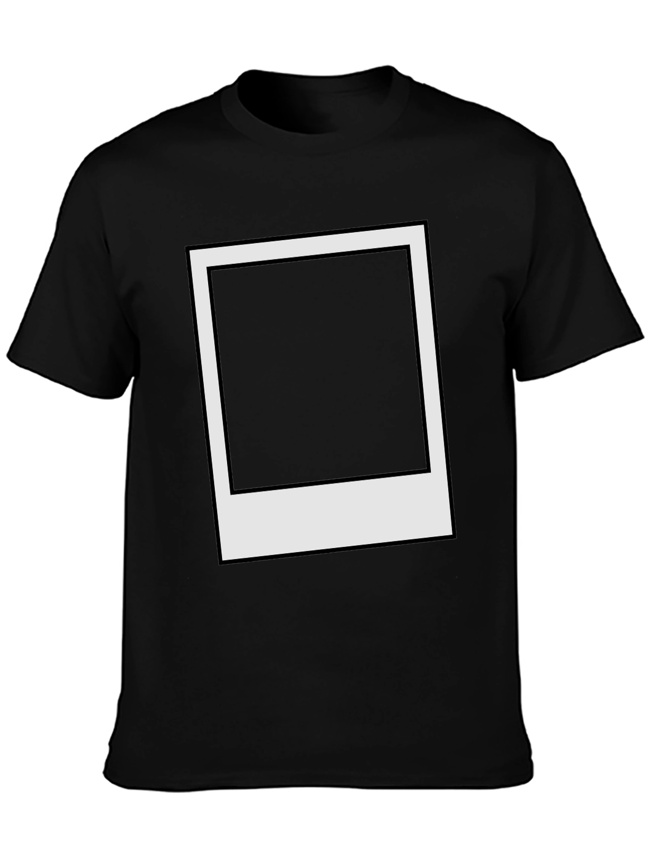 Black Retro Instant Photo Frame Black Tee view 3