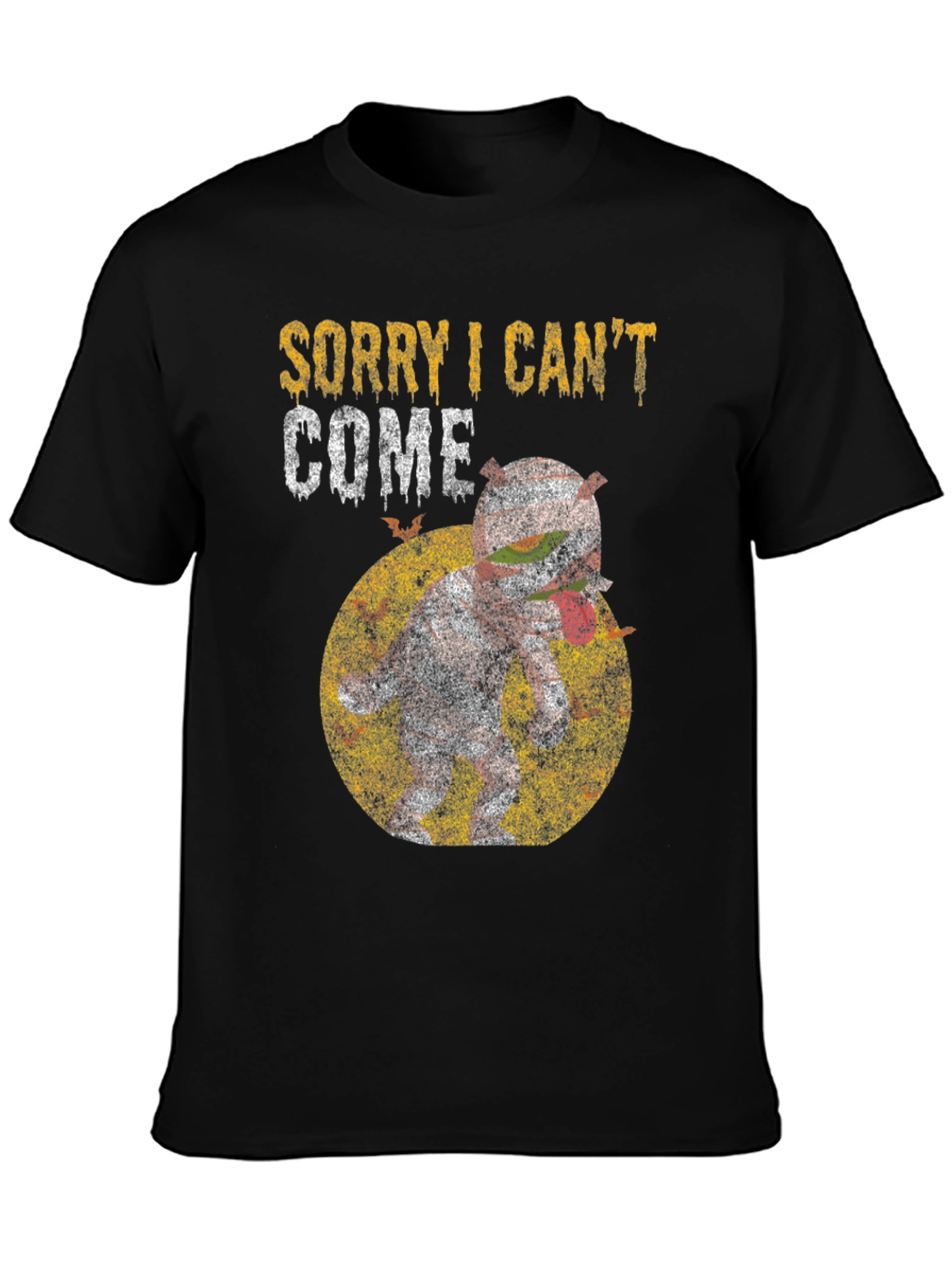 Black Sorry I Can't Come T-Shirt view 3