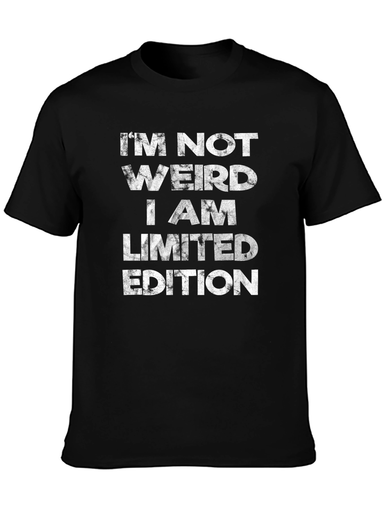 Black I'm Not Weird Limited Edition Black Graphic T-Shirt view 3