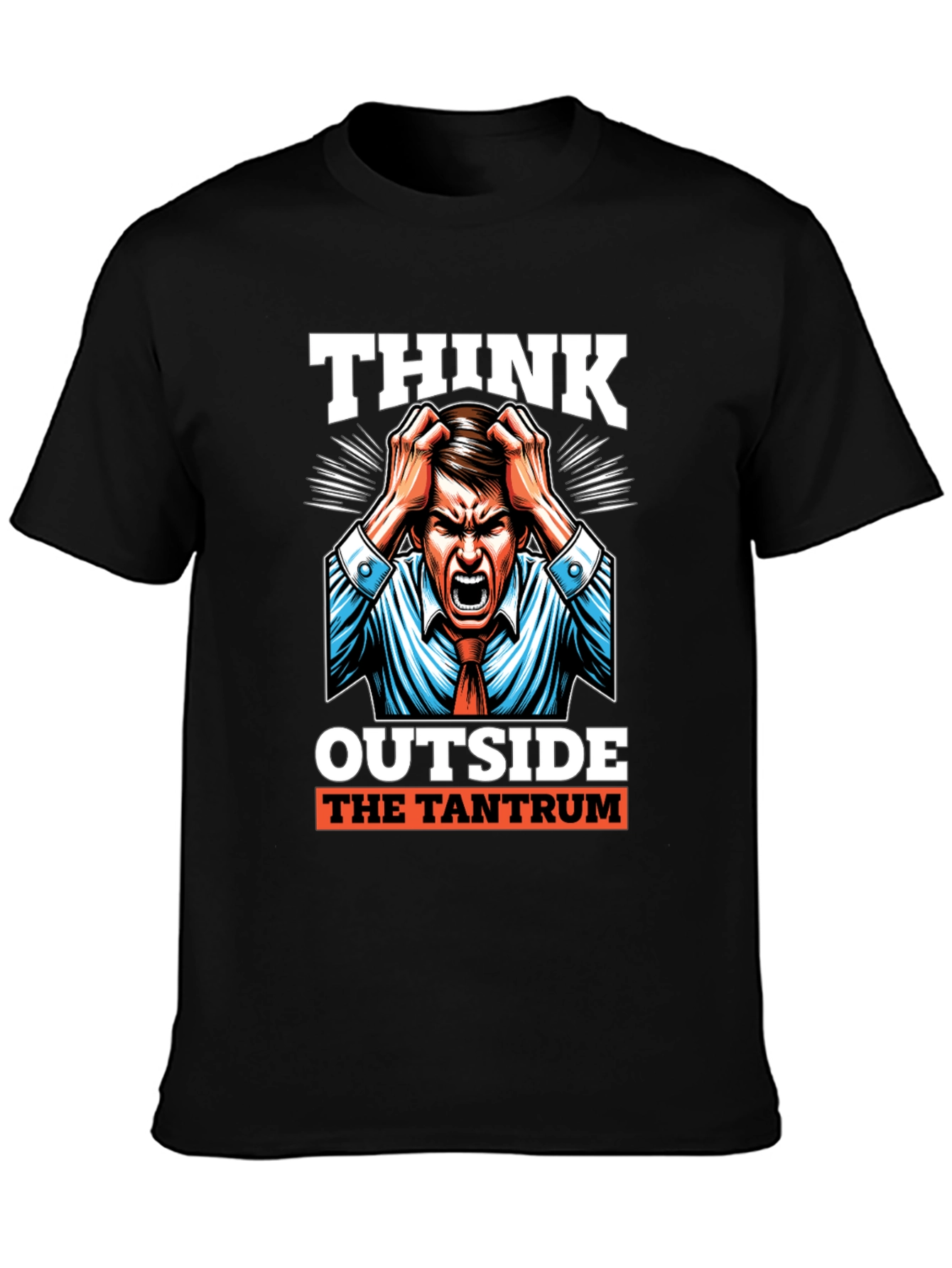 Black Think Outside the Tantrum Graphic Tee view 3