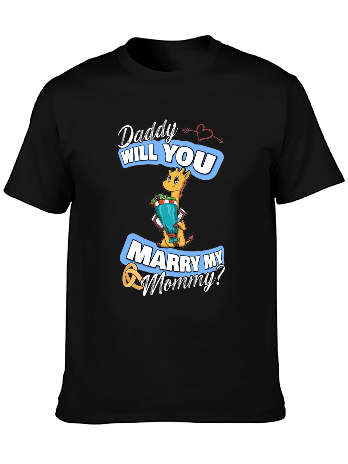 Black Daddy Will You Marry My Mommy? T-Shirt view 3