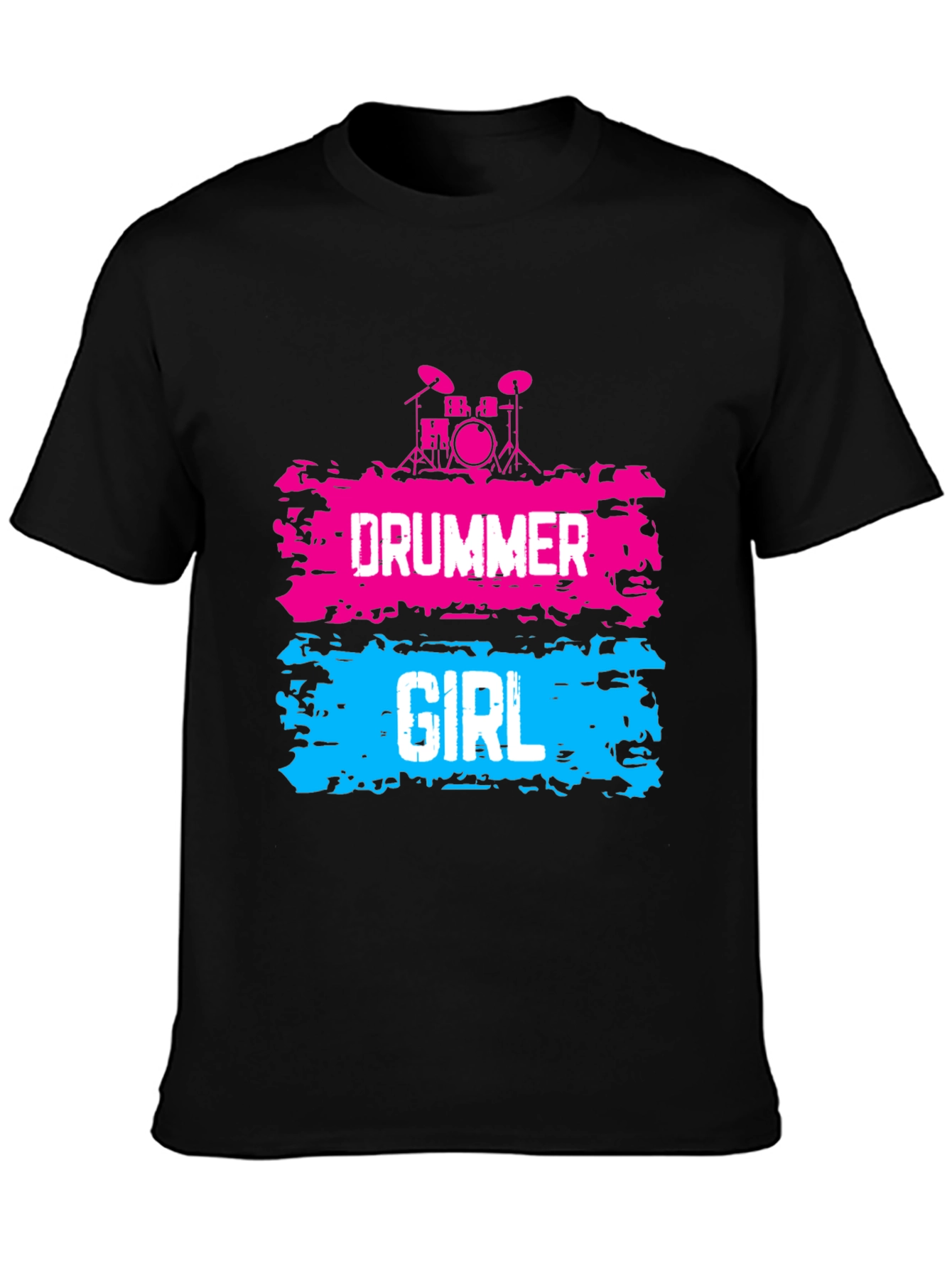 Drummer Girl Graphic Tee - Rock and Roll Style - 3