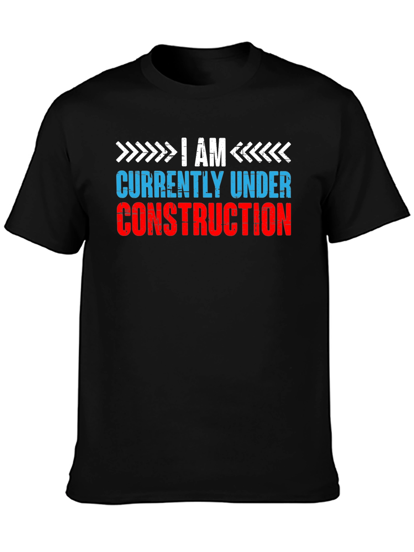 Black I Am Currently Under Construction Graphic Tee view 3