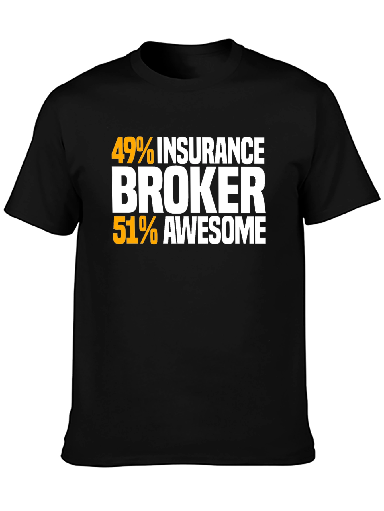 Black Insurance Broker Awesome Graphic T-Shirt view 3
