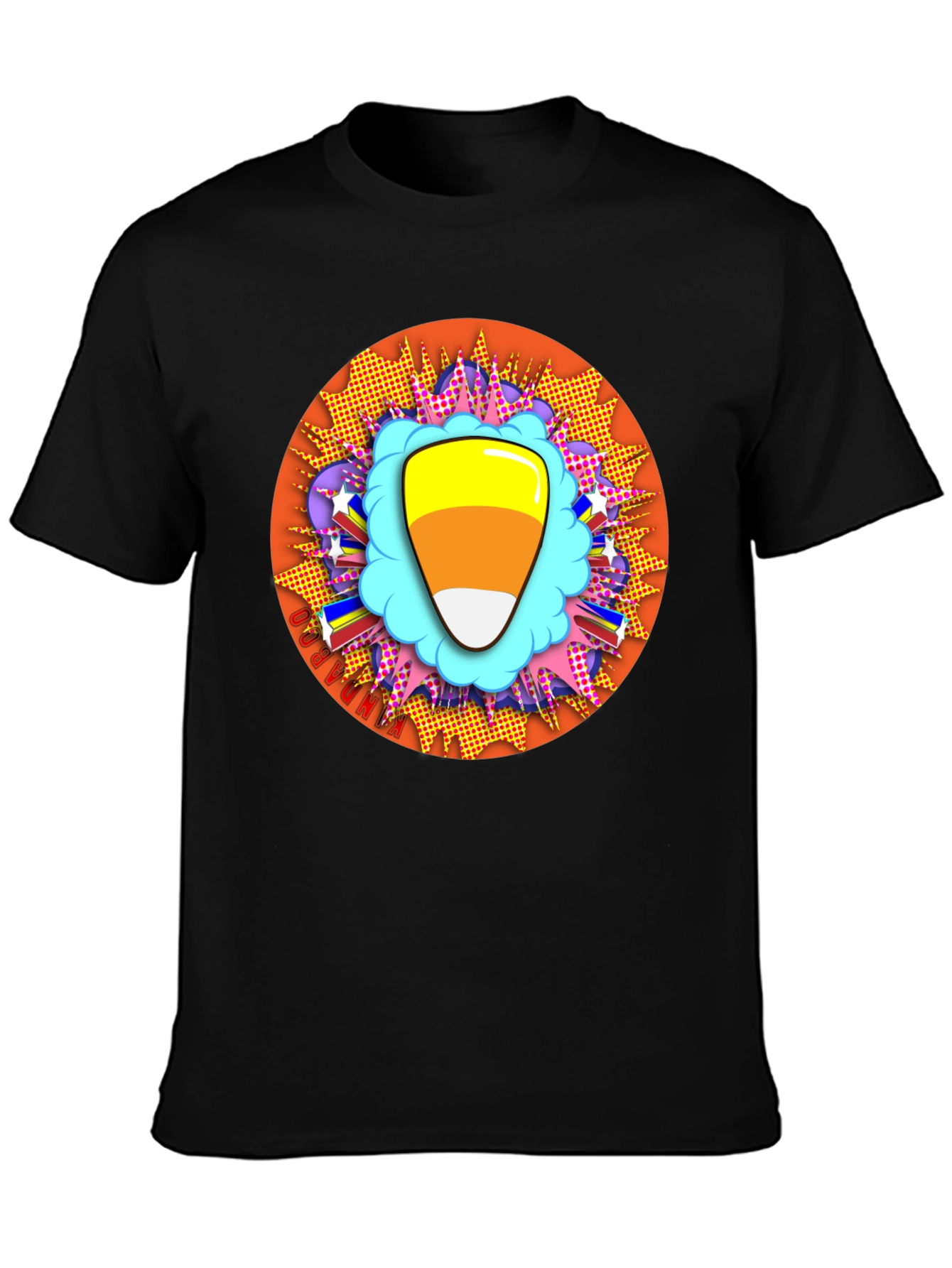 Black Candy Corn Graphic T-Shirt - Fun Halloween Tee view 3