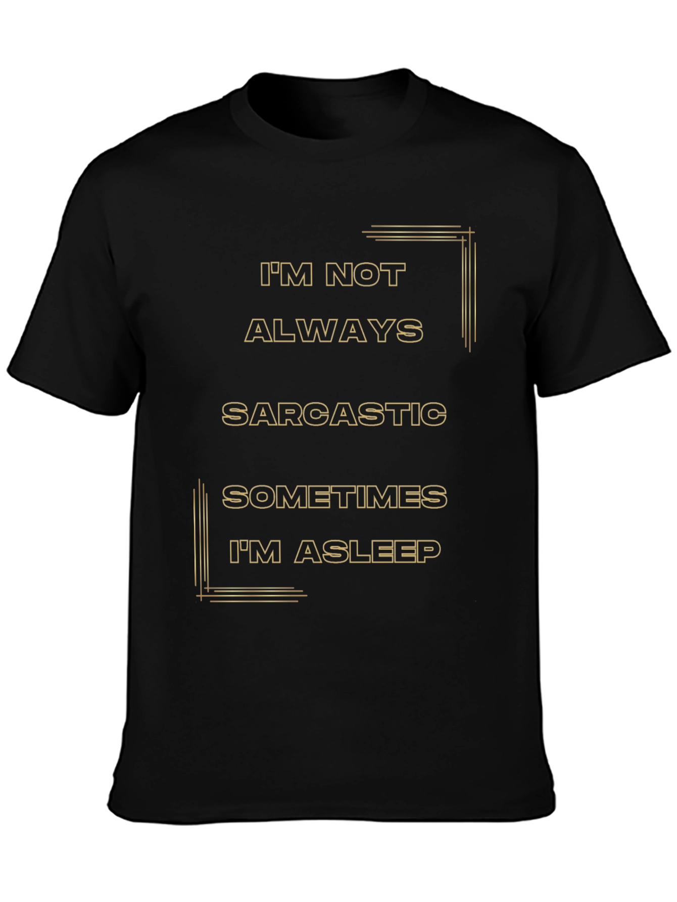 Black Sarcastic Sleep T-Shirt Funny Graphic Tee view 3