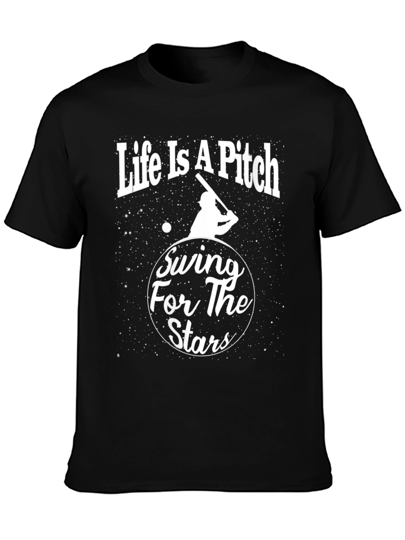 Black Life Is A Pitch Baseball Graphic Tee view 3