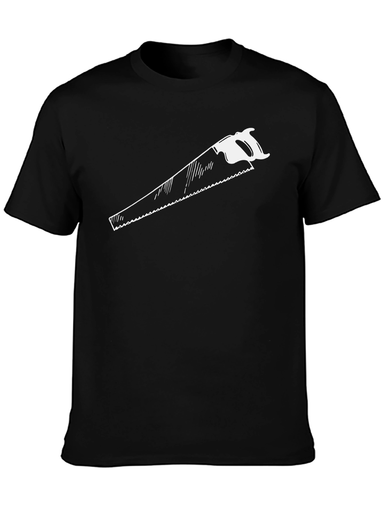 Black Saw Graphic Tee - Black Crew Neck view 3