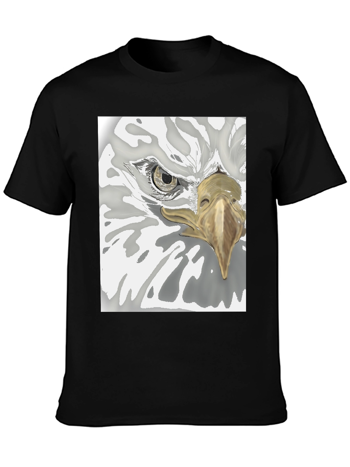 Black Eagle Graphic Tee - Black Cotton Blend view 3