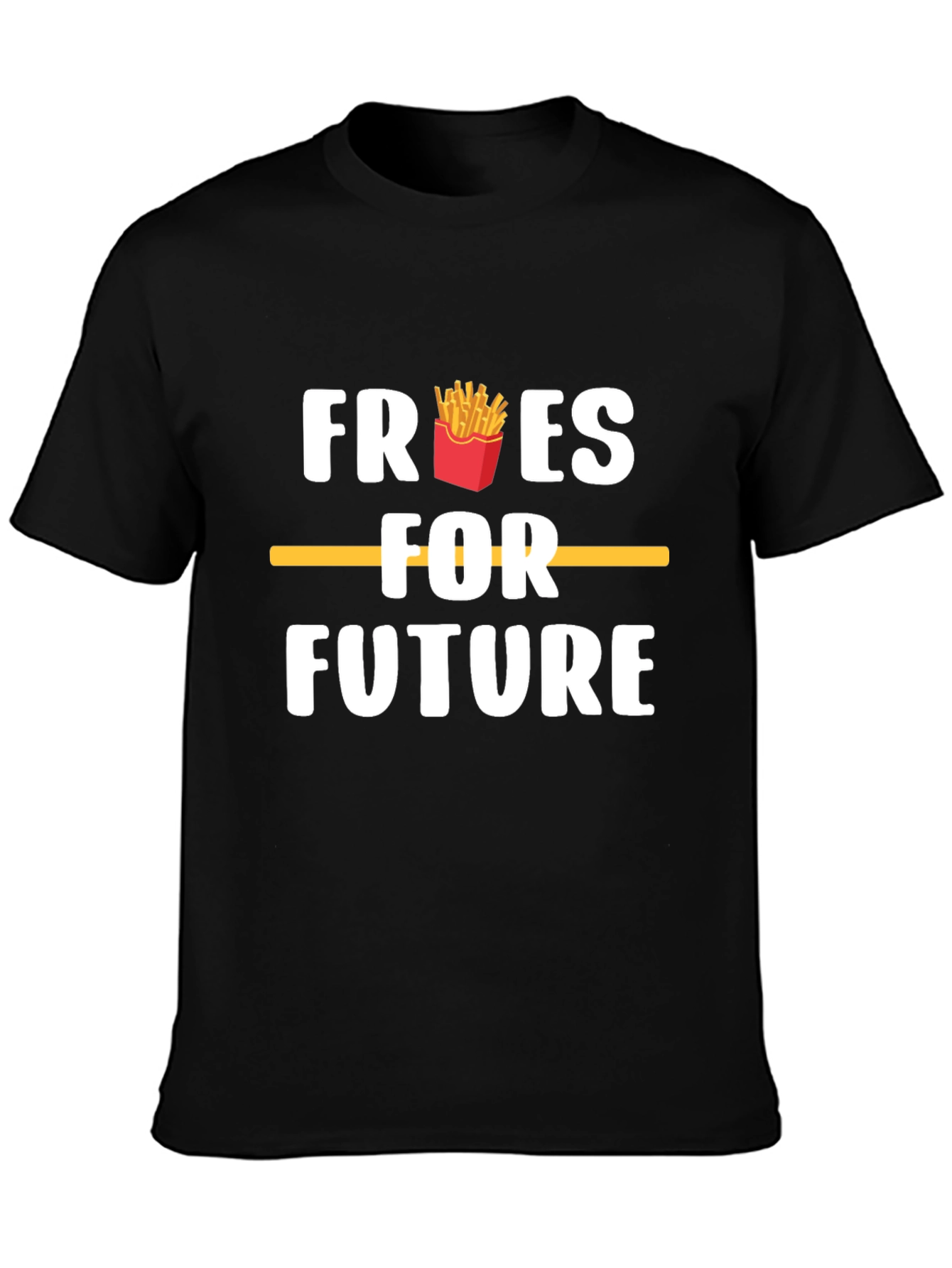 Black Fries for Future Funny Graphic Tee - Unisex view 3