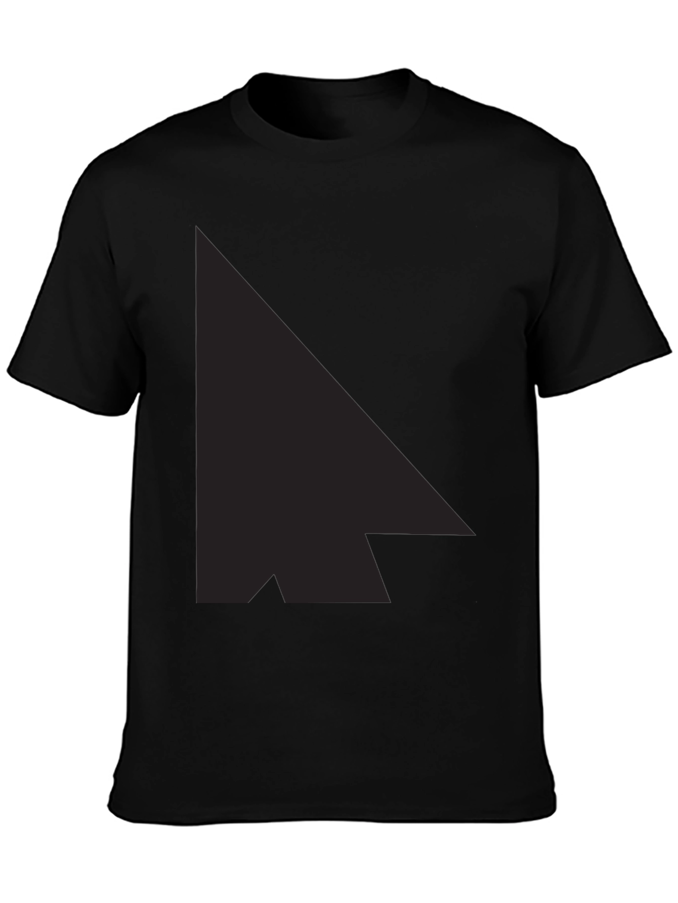 Black Stylish Black Graphic Tee - Modern Minimalist Design view 3