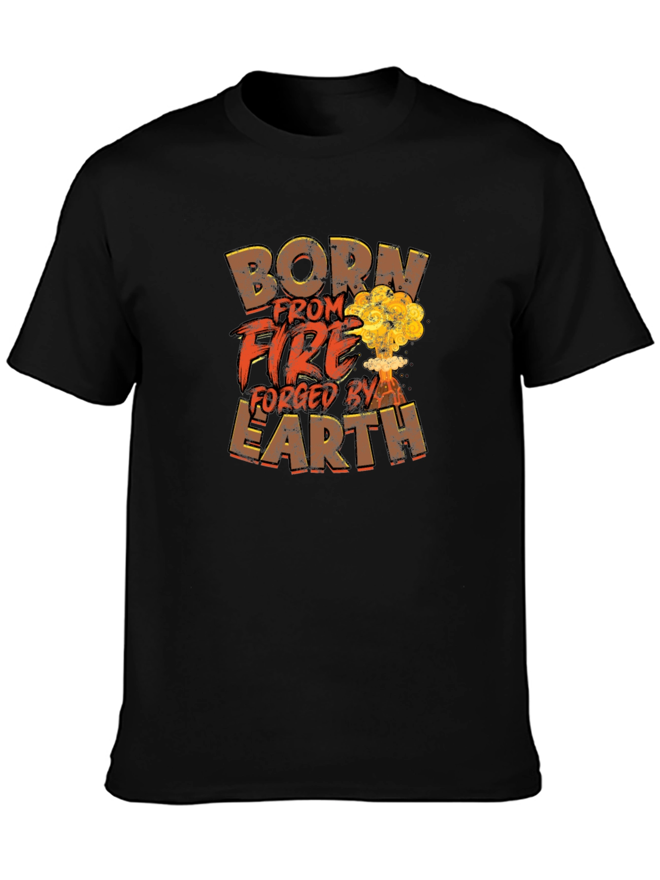 Black Born From Fire Men's Graphic Tee view 3