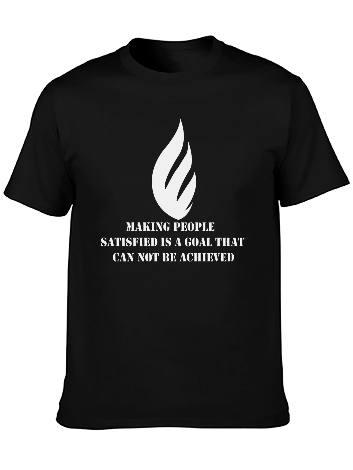 Black Motivational Quote Black T-Shirt - Making People Satisfied view 3