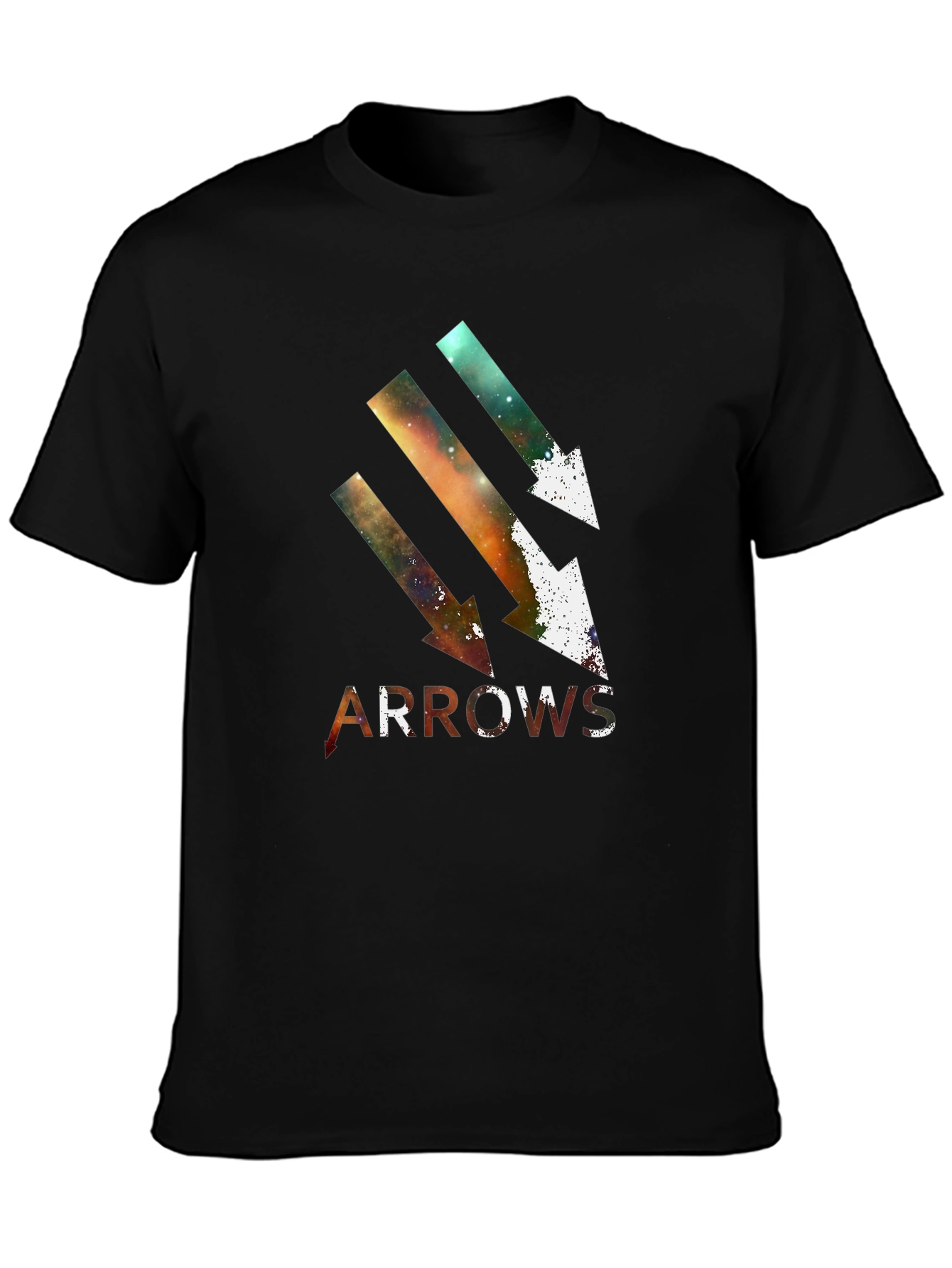 Black Arrows Graphic Print Black T-Shirt view 3