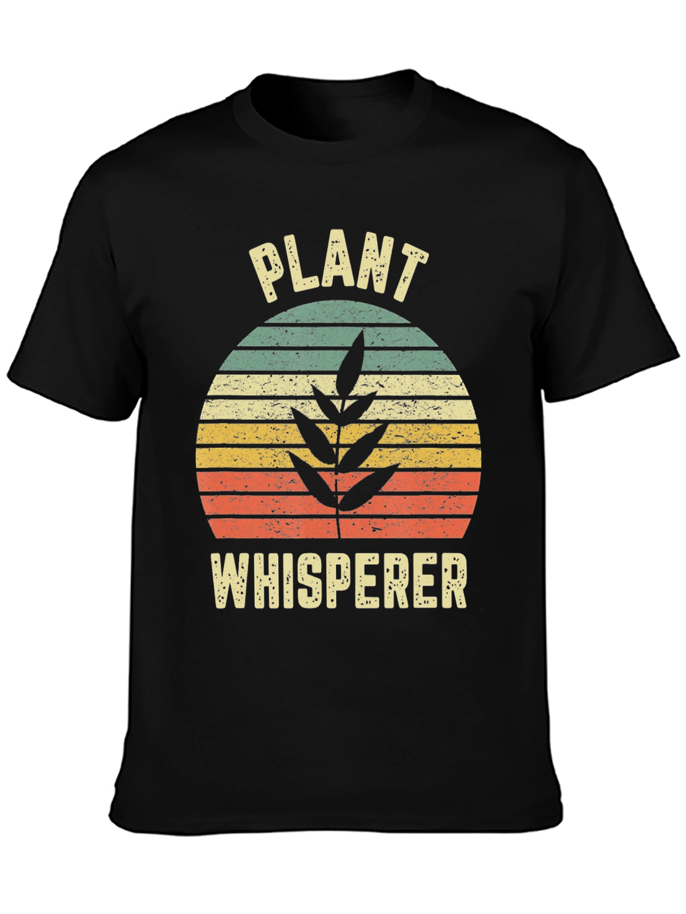 Black Plant Whisperer Retro T-Shirt view 3