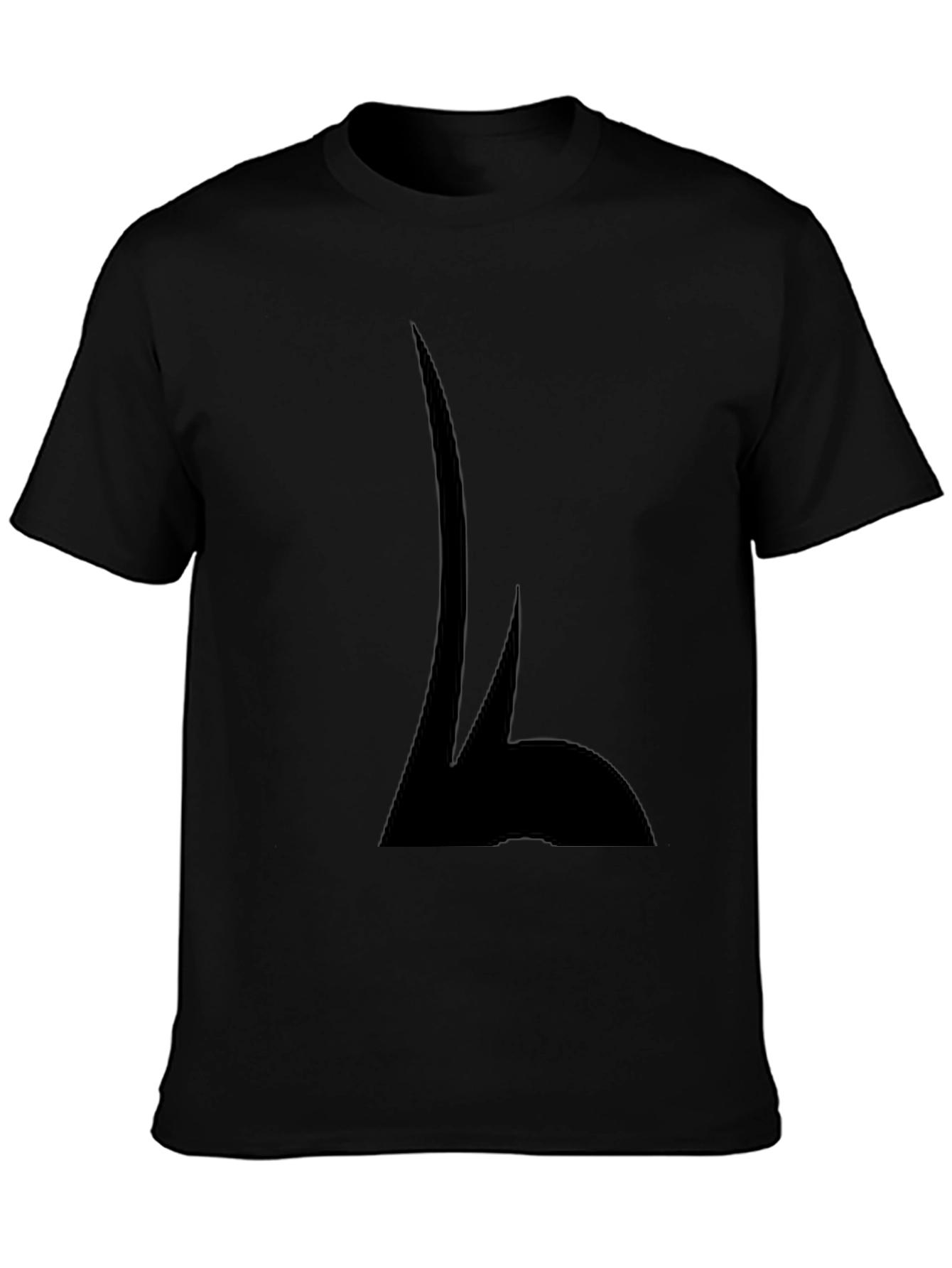 Black Shadowy Silhouette Graphic Tee - Modern Casual Wear view 3