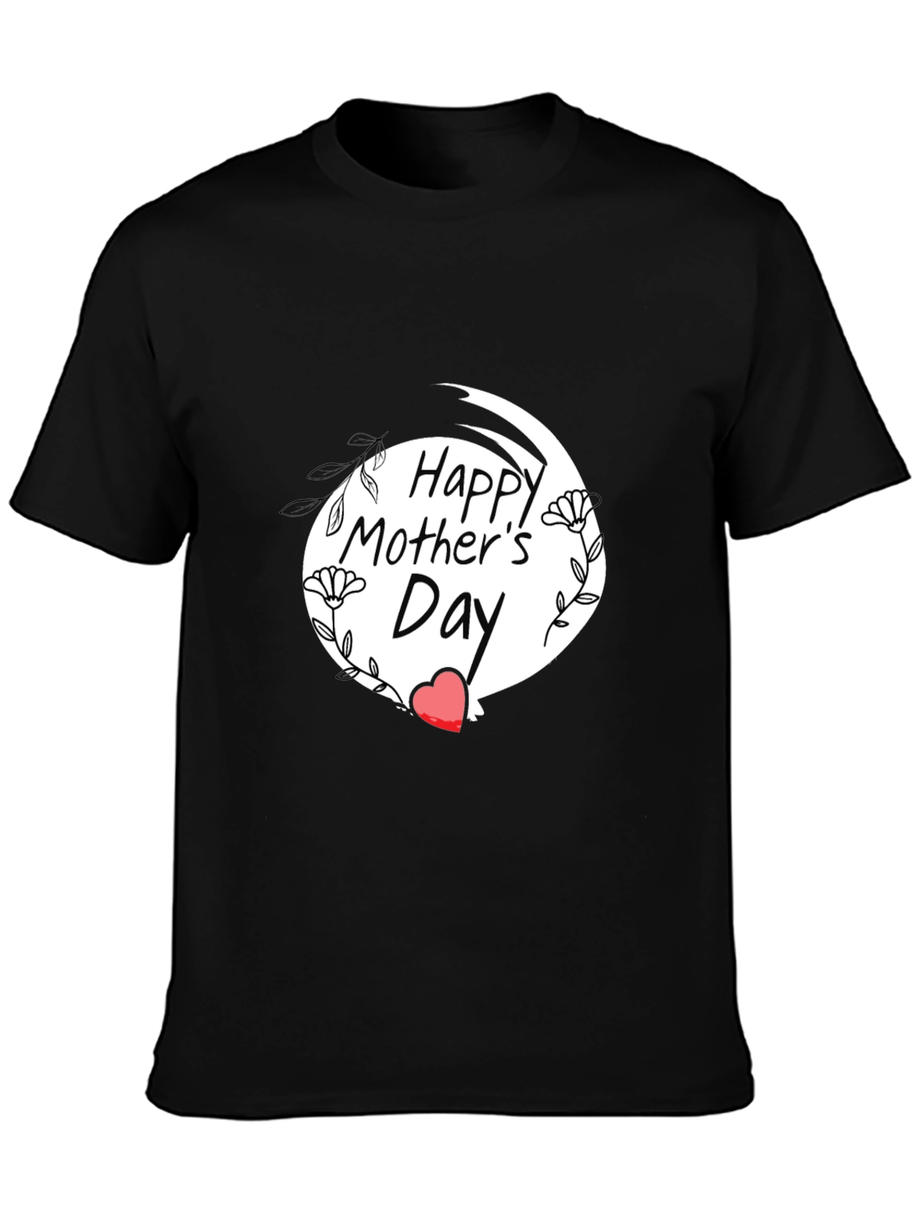 Black Happy Mother's Day Black T-Shirt view 3